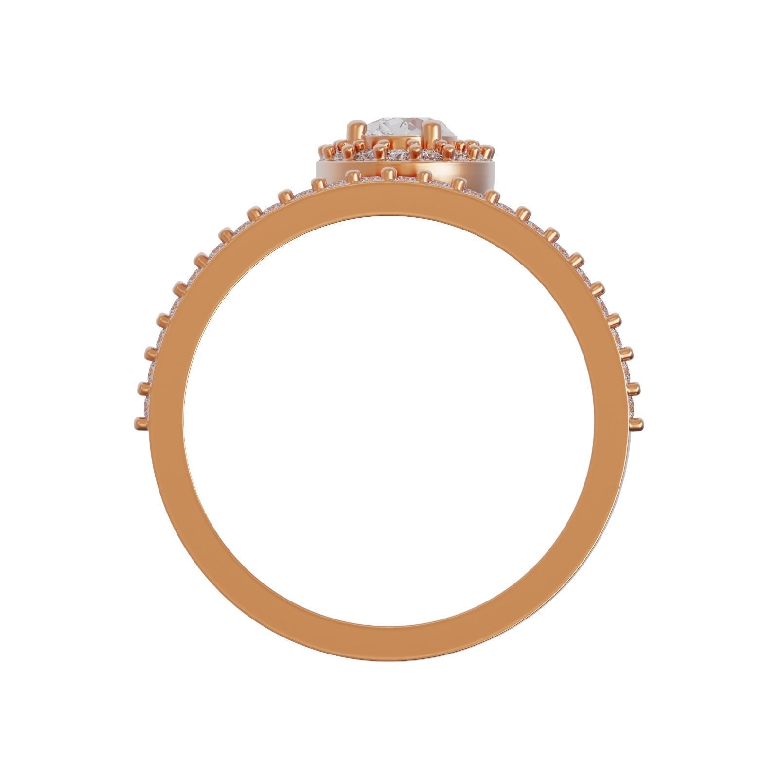 Diamond Ring Marquise 3D print model_6
