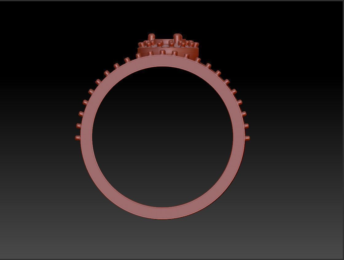 Diamond Ring Marquise 3D print model_10