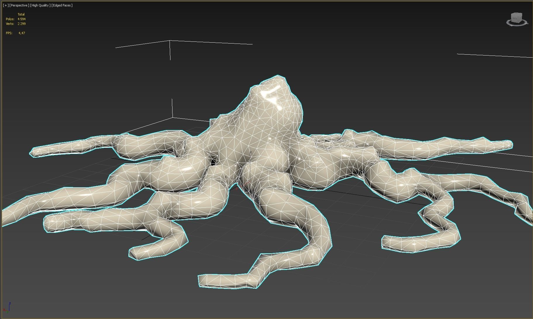 Alien  biomass corruption plant lowpoly with PBR Low-poly 3D model_11