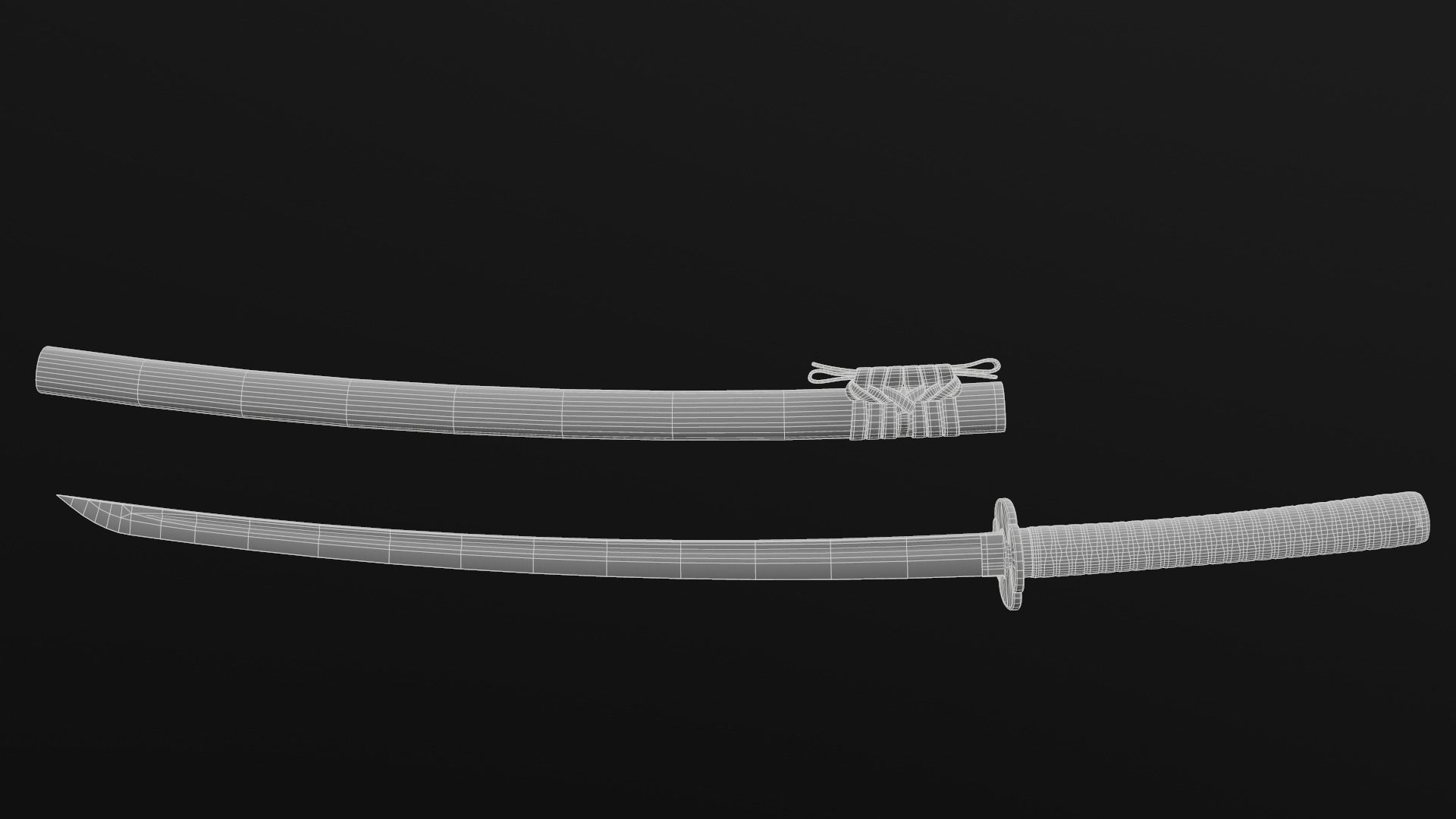 Katana Sword Low-poly 3D model_20