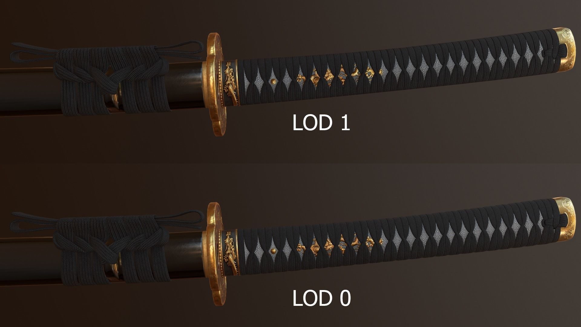 Katana Sword Low-poly 3D model_18