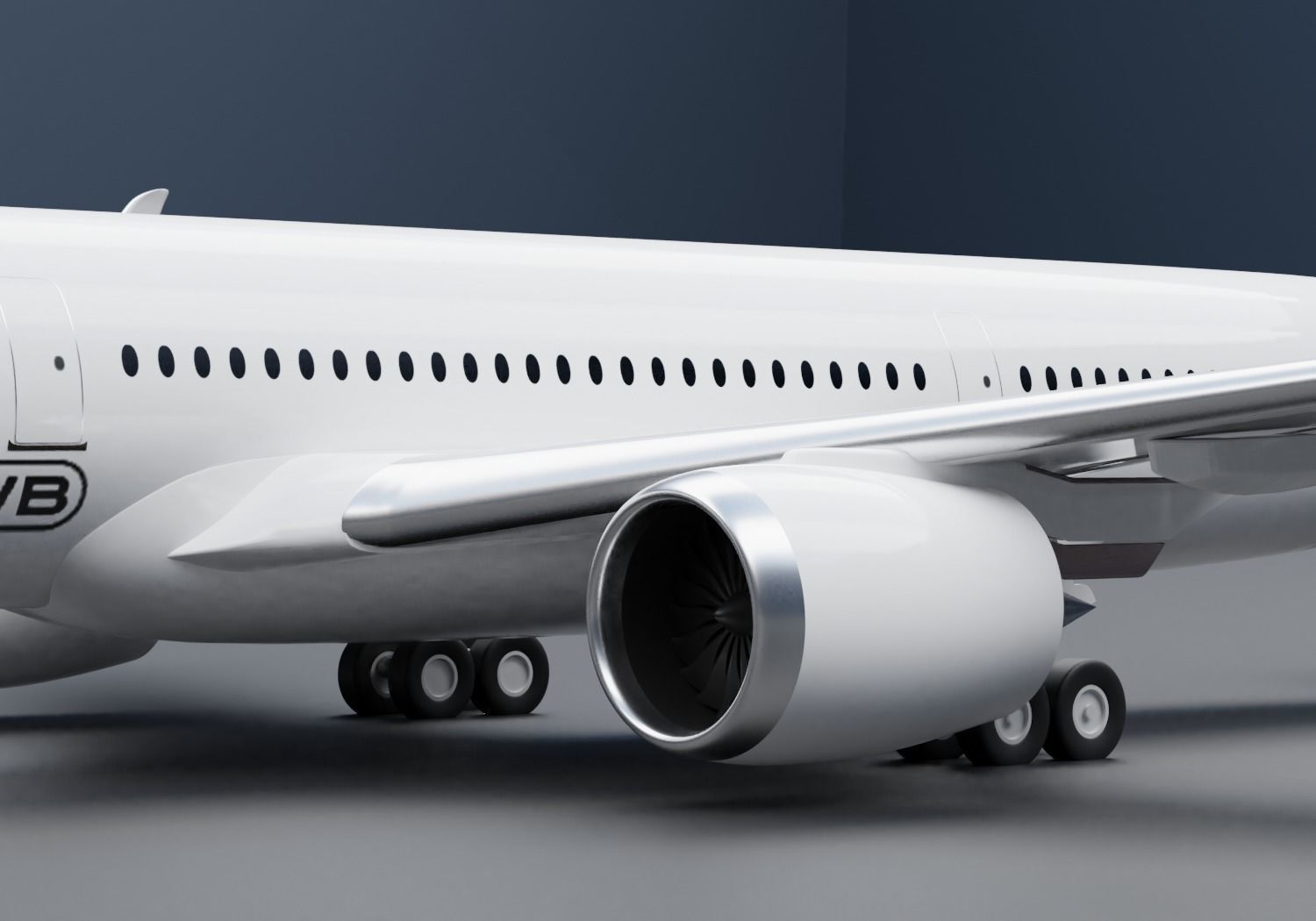 Airbus A350-900 XWB Airbus Home Livery 3D model_4