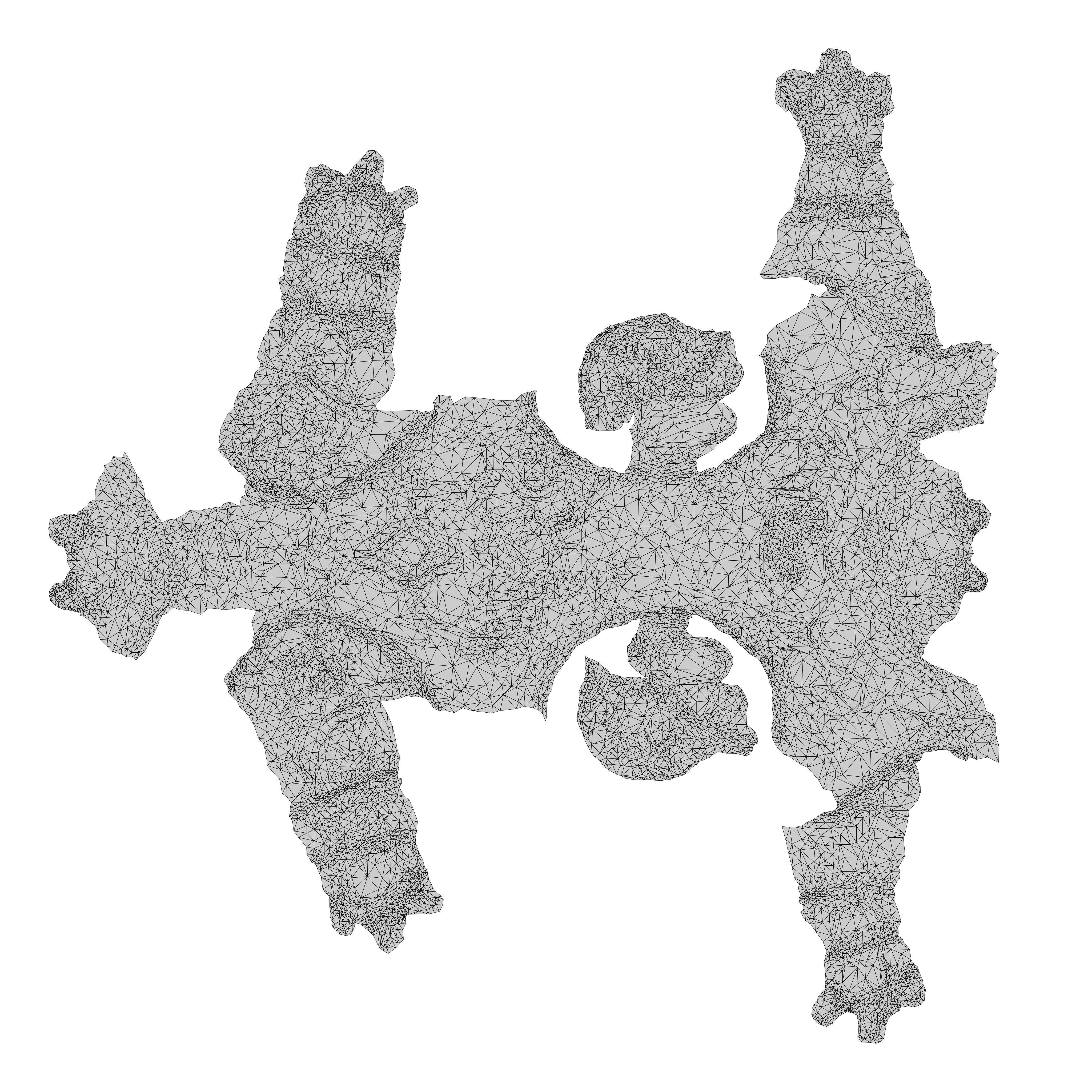 Stone Golem with Triangle Mesh Topology Low-poly 3D model_23