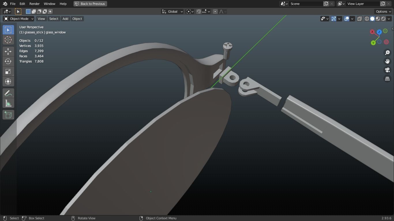 glasses pair of sunglasses 3D print model_8