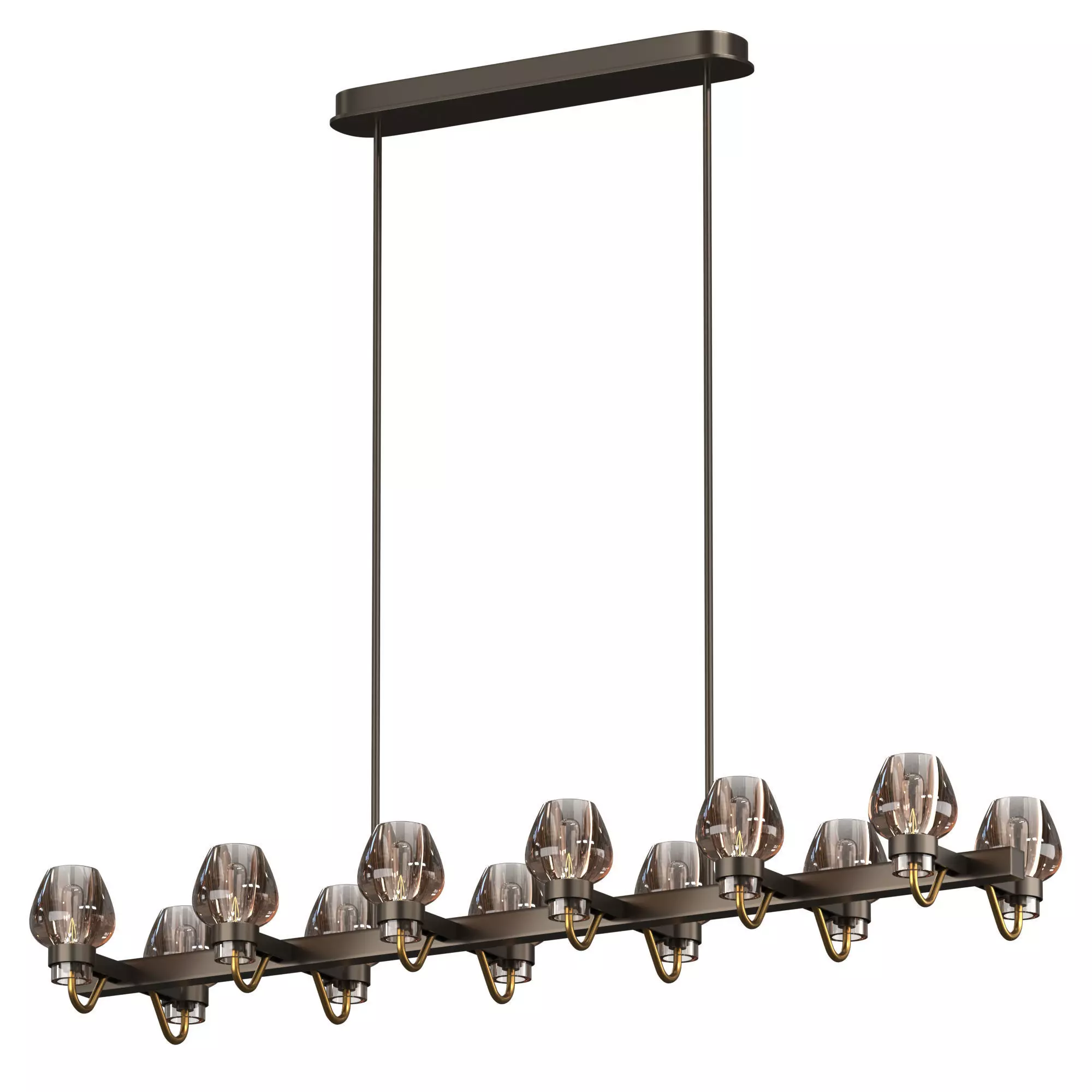 Montalembert Linear Chandelier Low-poly 3D model