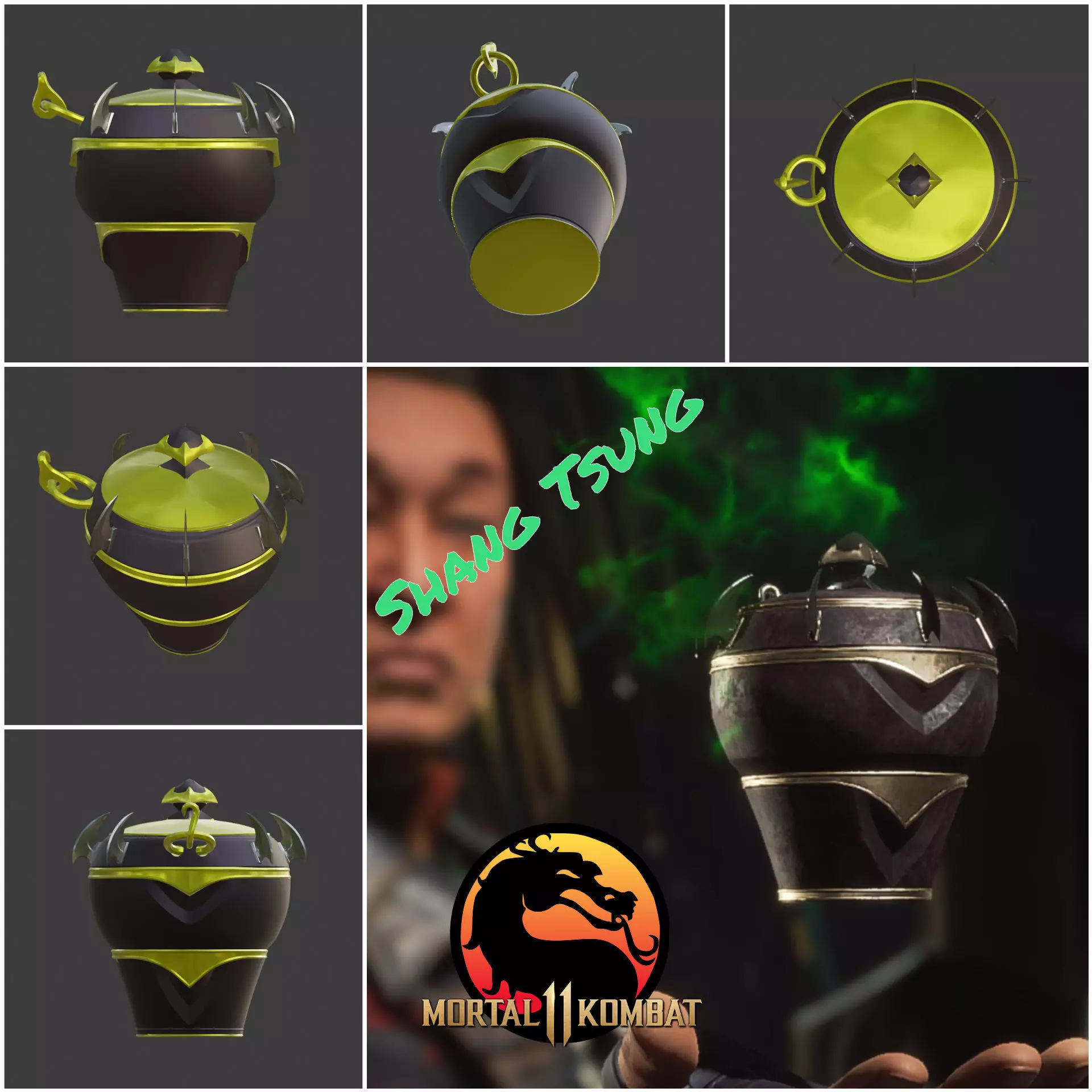 Shang Tsung souls phylacteries - Essence from the realm of light 3D print model
