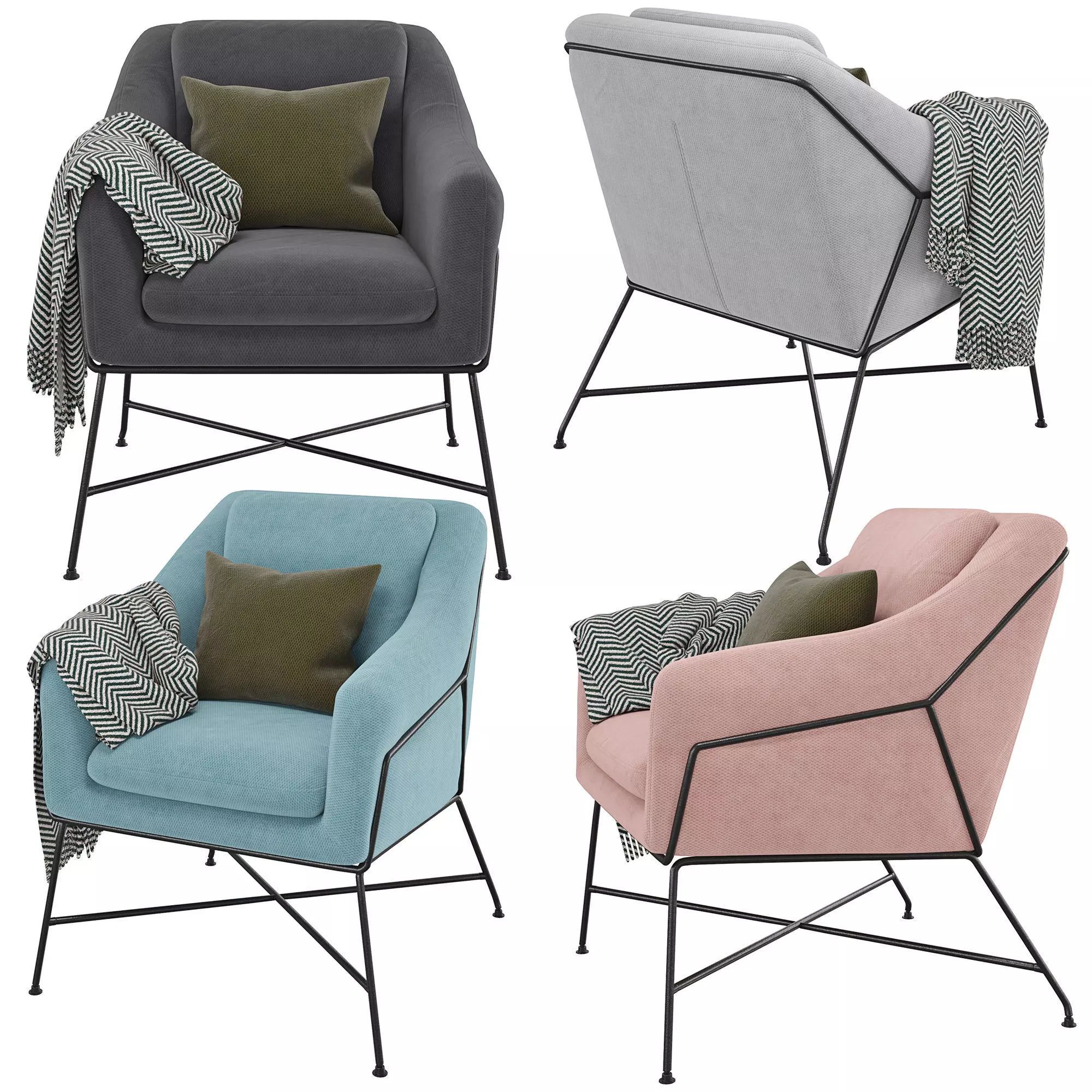 Armchair Brida 3D model
