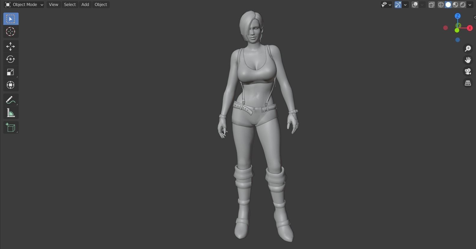 Lisa sexy lady rigged 3D model_9
