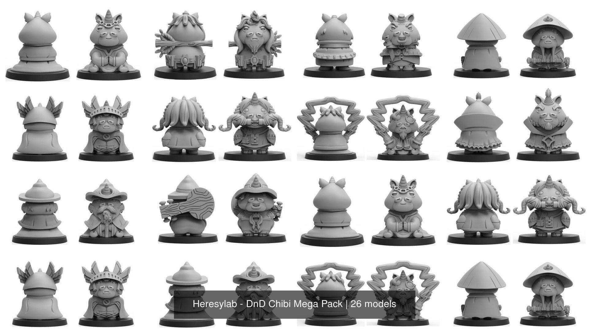 Heresylab - DnD Chibi Mega Pack 3D Model Collection_2