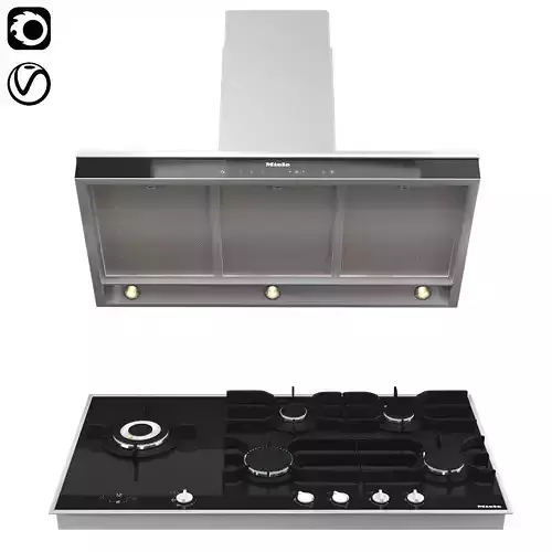 Miele Appliances Collection Gas Cooktop And Hood 3D model