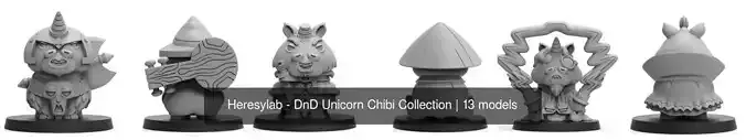 Heresylab - DnD Unicorn Chibi Collection 