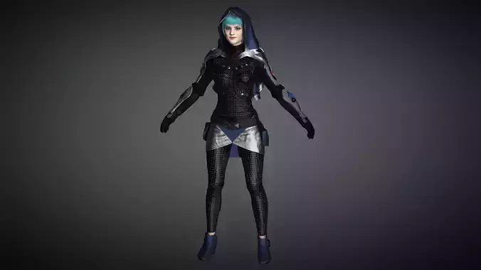 AAA Cyber Punk Female Character 01