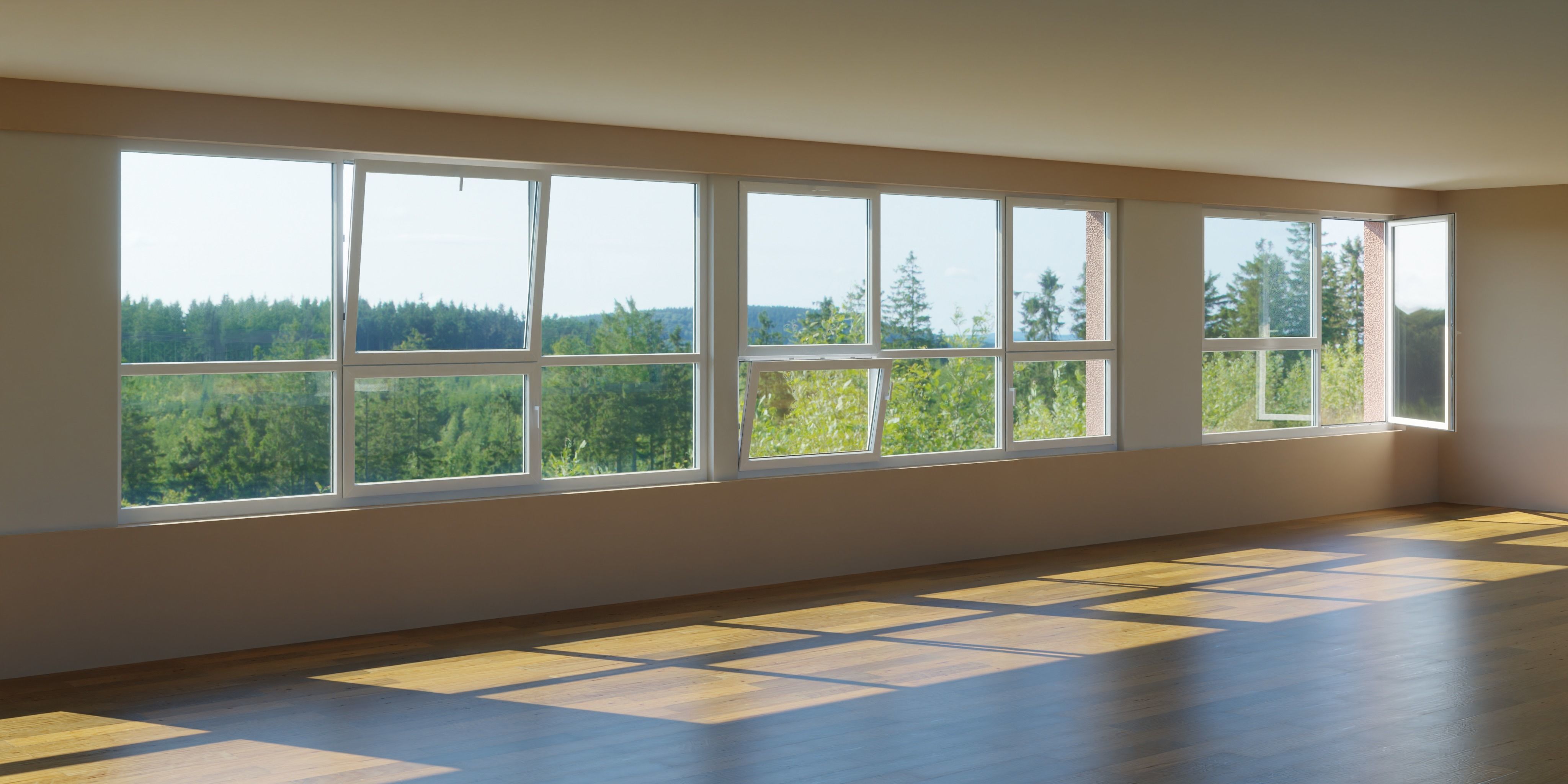 High detailed PVC windows kit for architecture in Blender 3D model_1