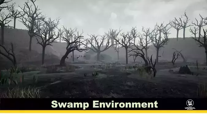 Artsate - Swamp Environment Low-poly 3D model Artsate - Swamp Environment Low-poly 3D model