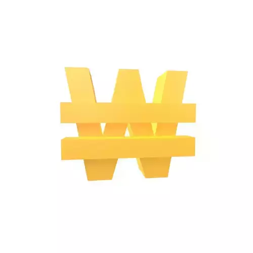 Won Symbol v1 001 Low-poly 3D model