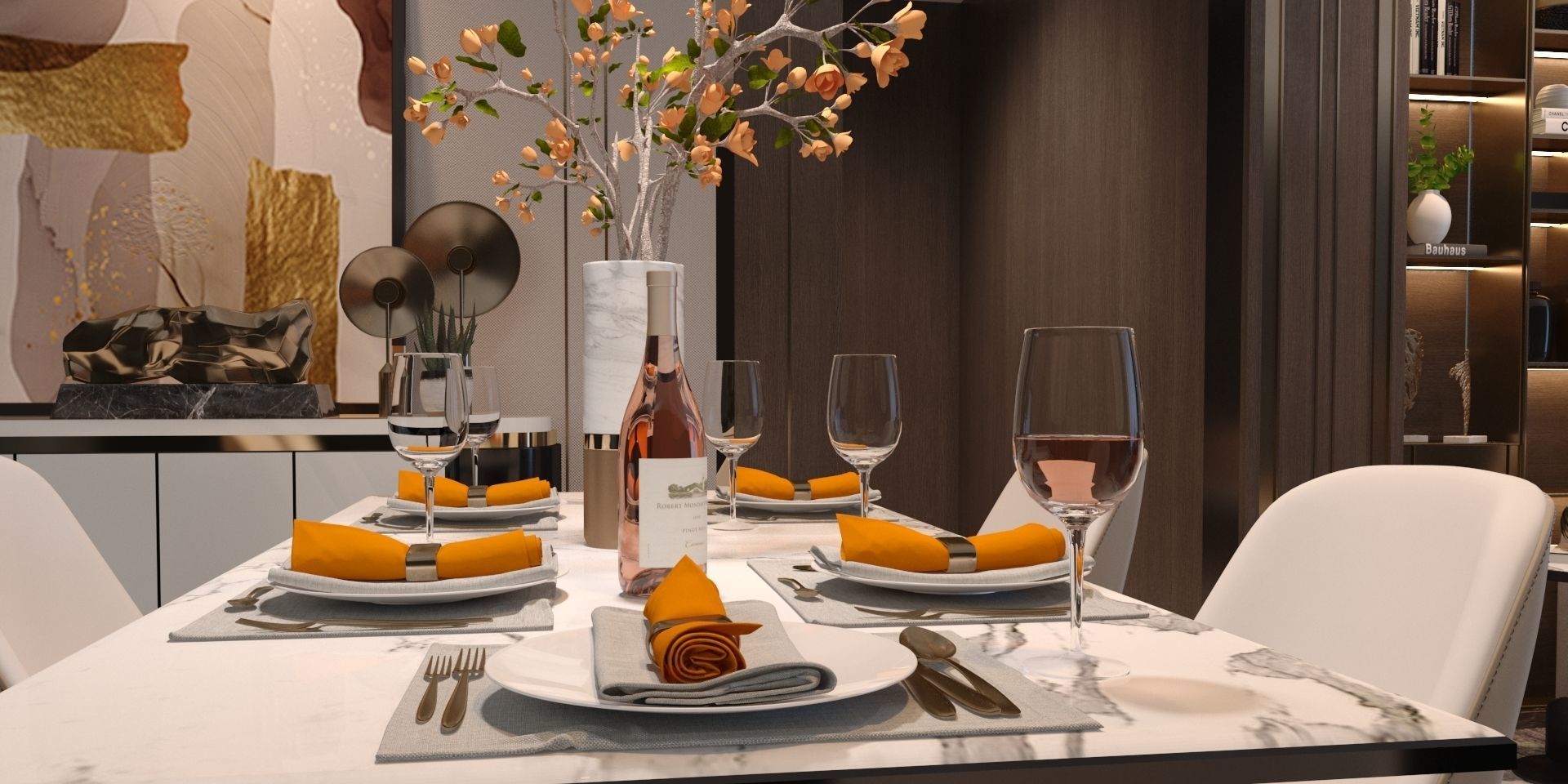 Modern Living Room 3D interior Scene Vray and Corona render 3D model_9