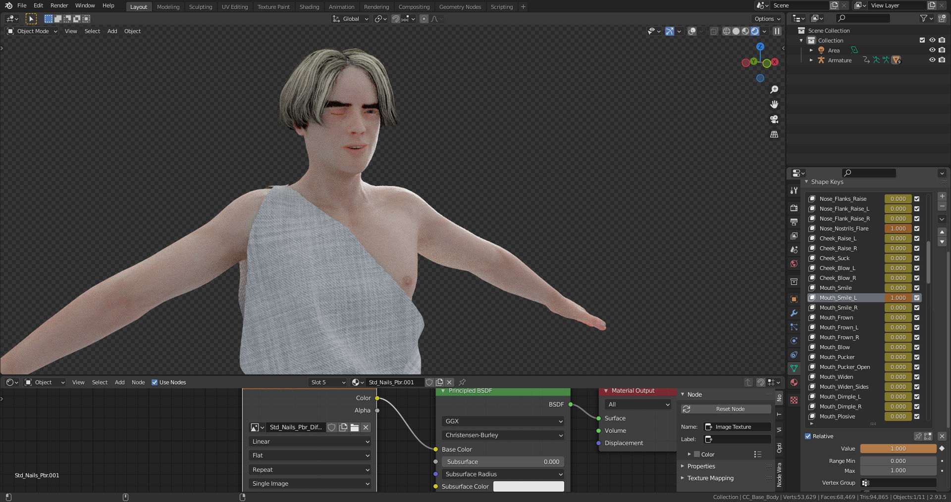 Cyanea Ancient Greek character 3D model_2