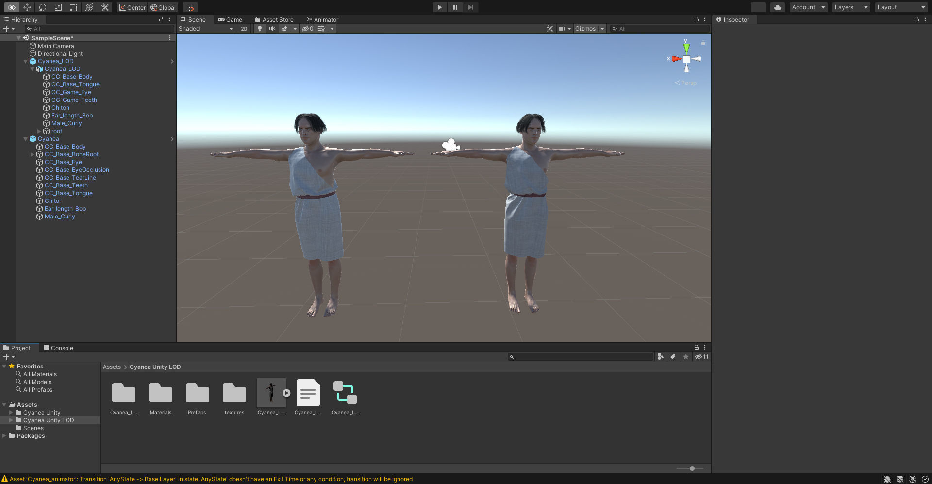 Cyanea Ancient Greek character 3D model_1