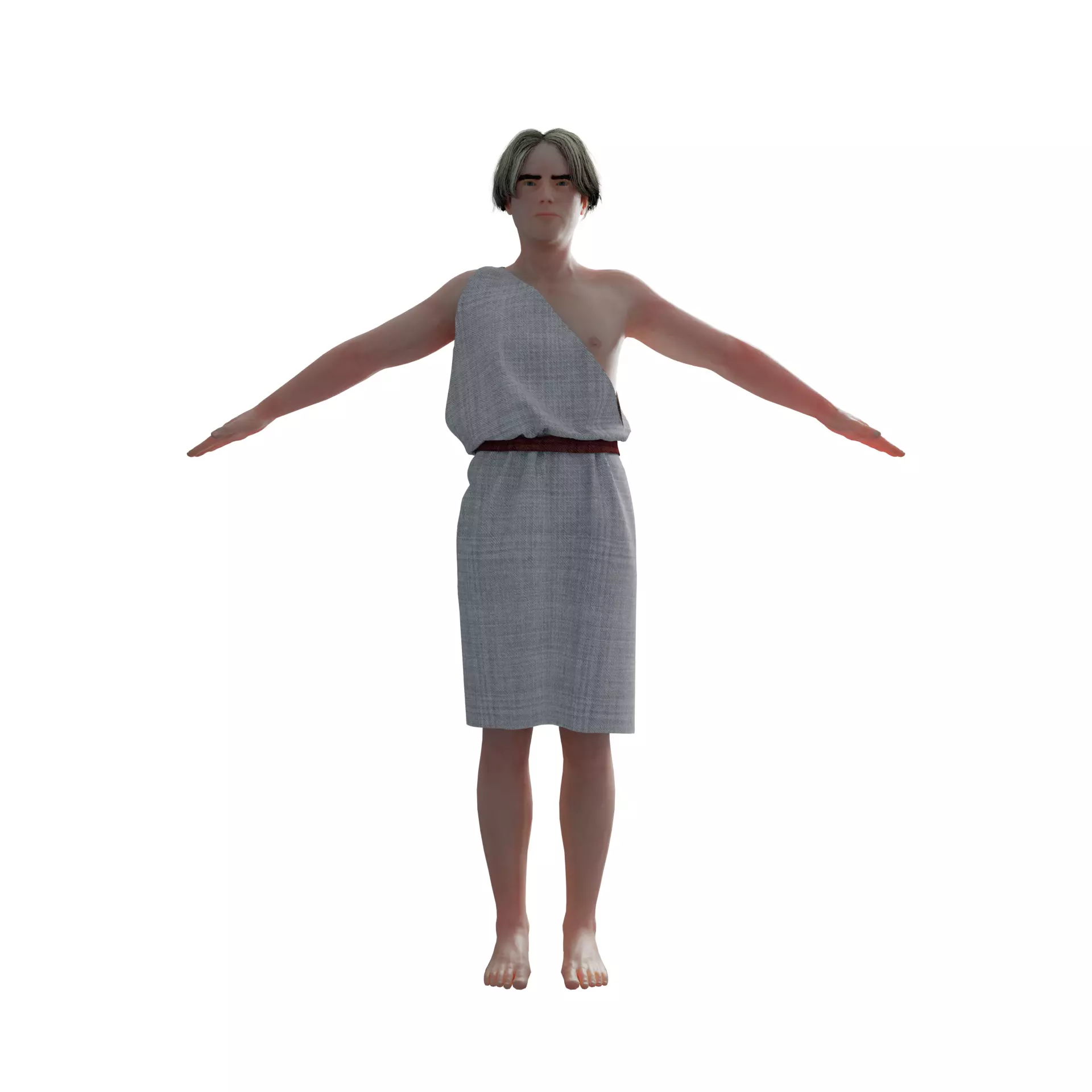 Cyanea Ancient Greek character 3D model_0