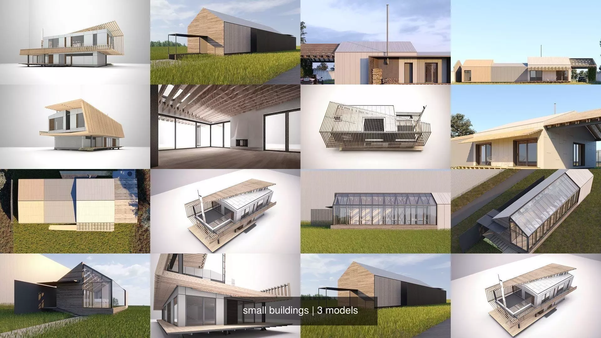 small buildings 3D Model Collection_0