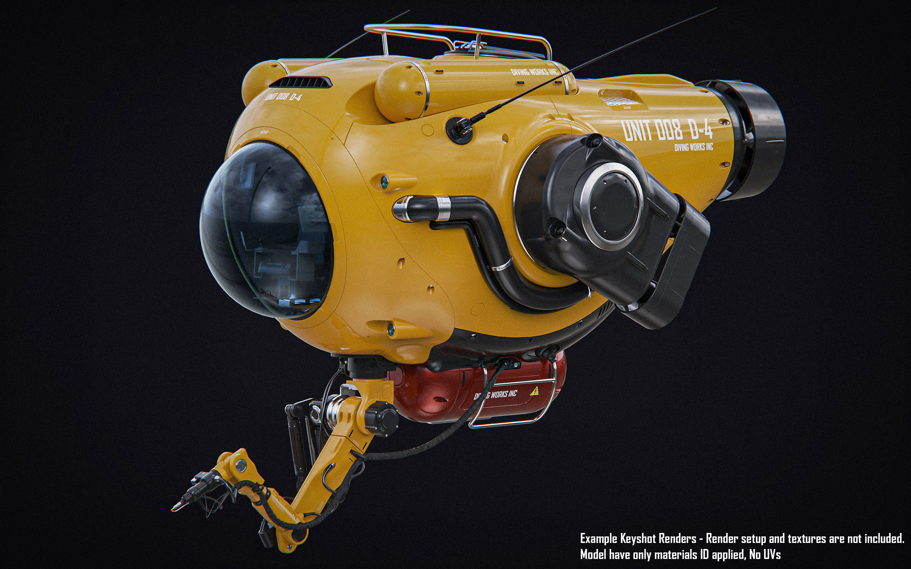 Sci Fi Submersible 3D model_1