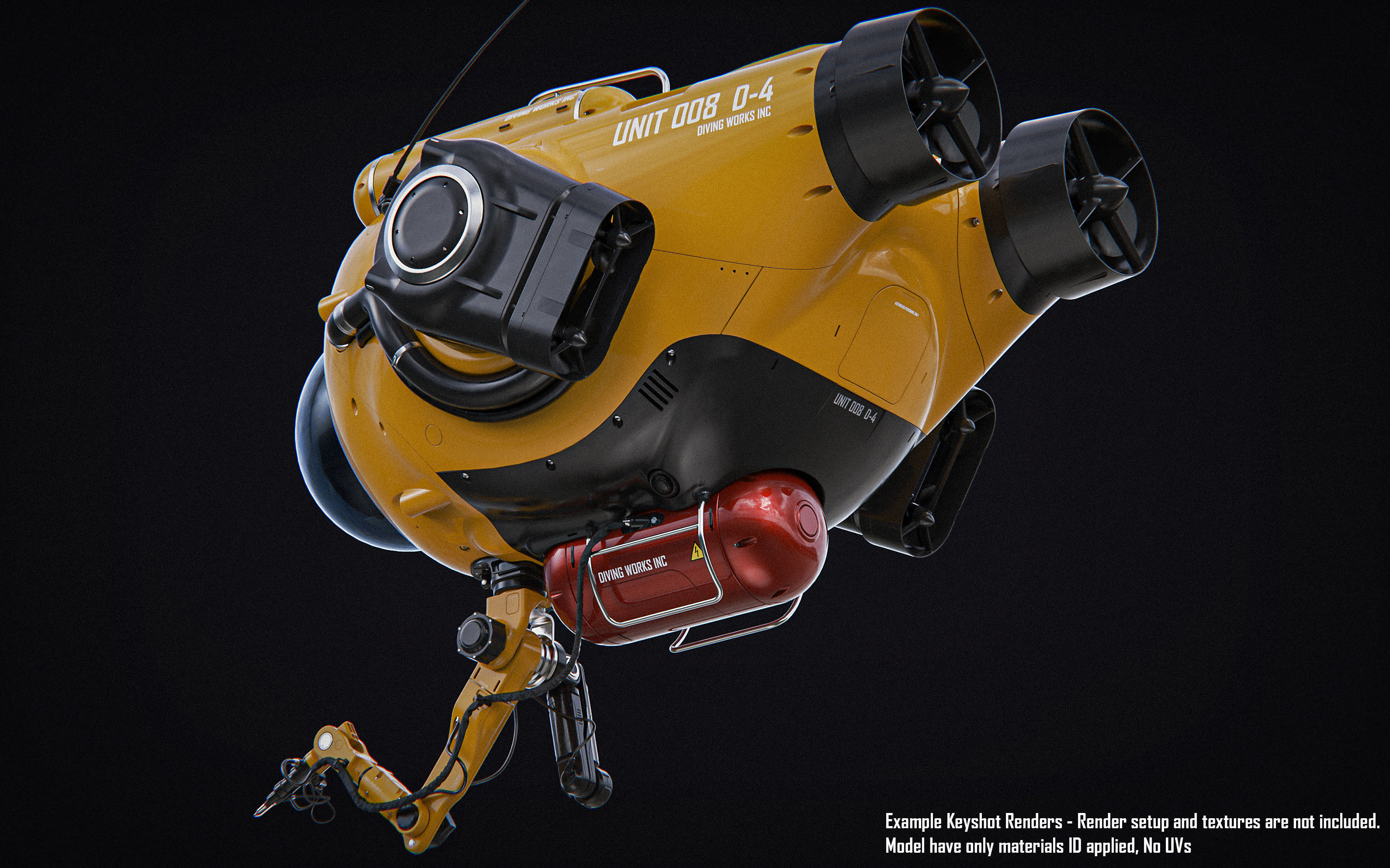 Sci Fi Submersible 3D model_3