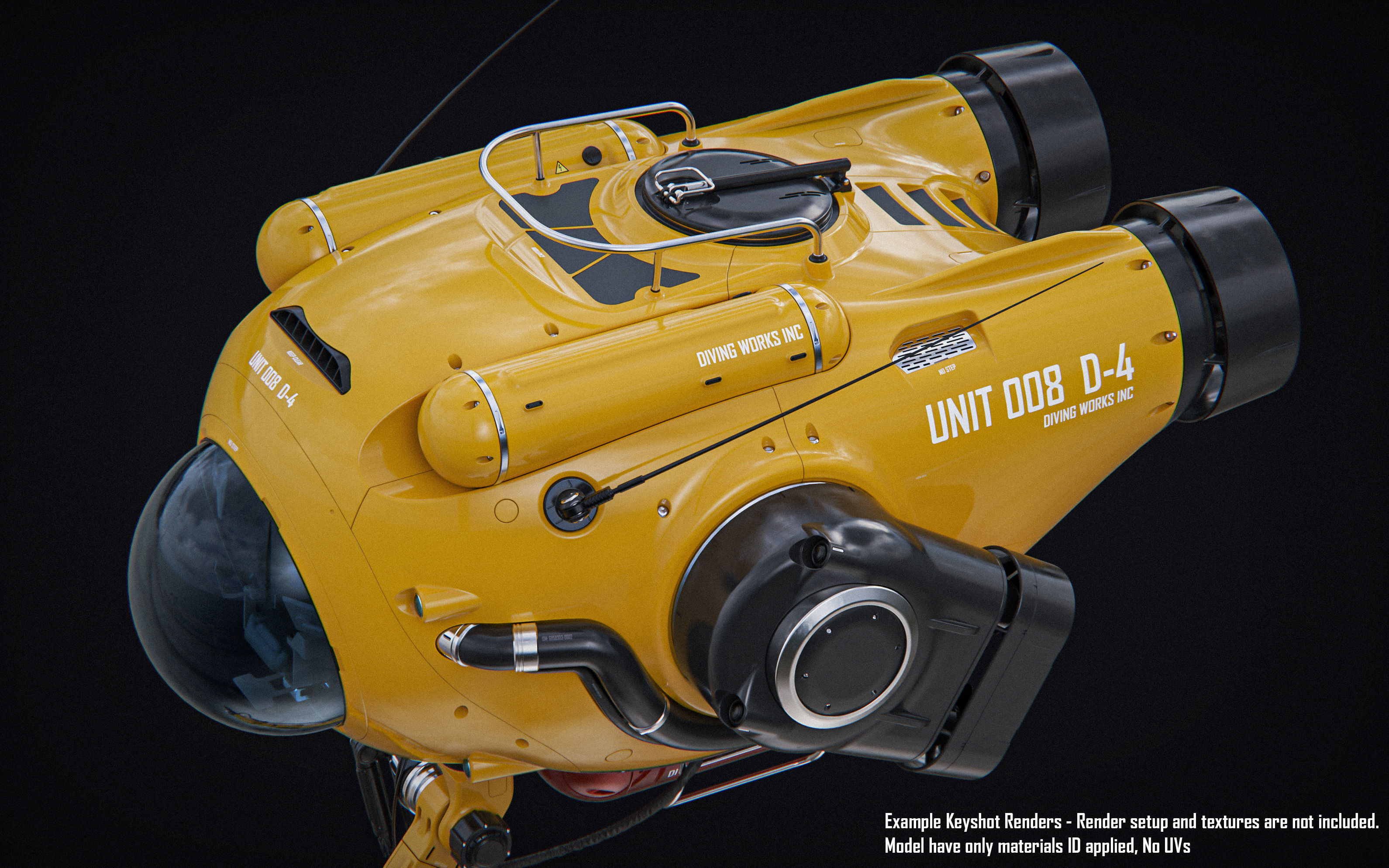 Sci Fi Submersible 3D model_2