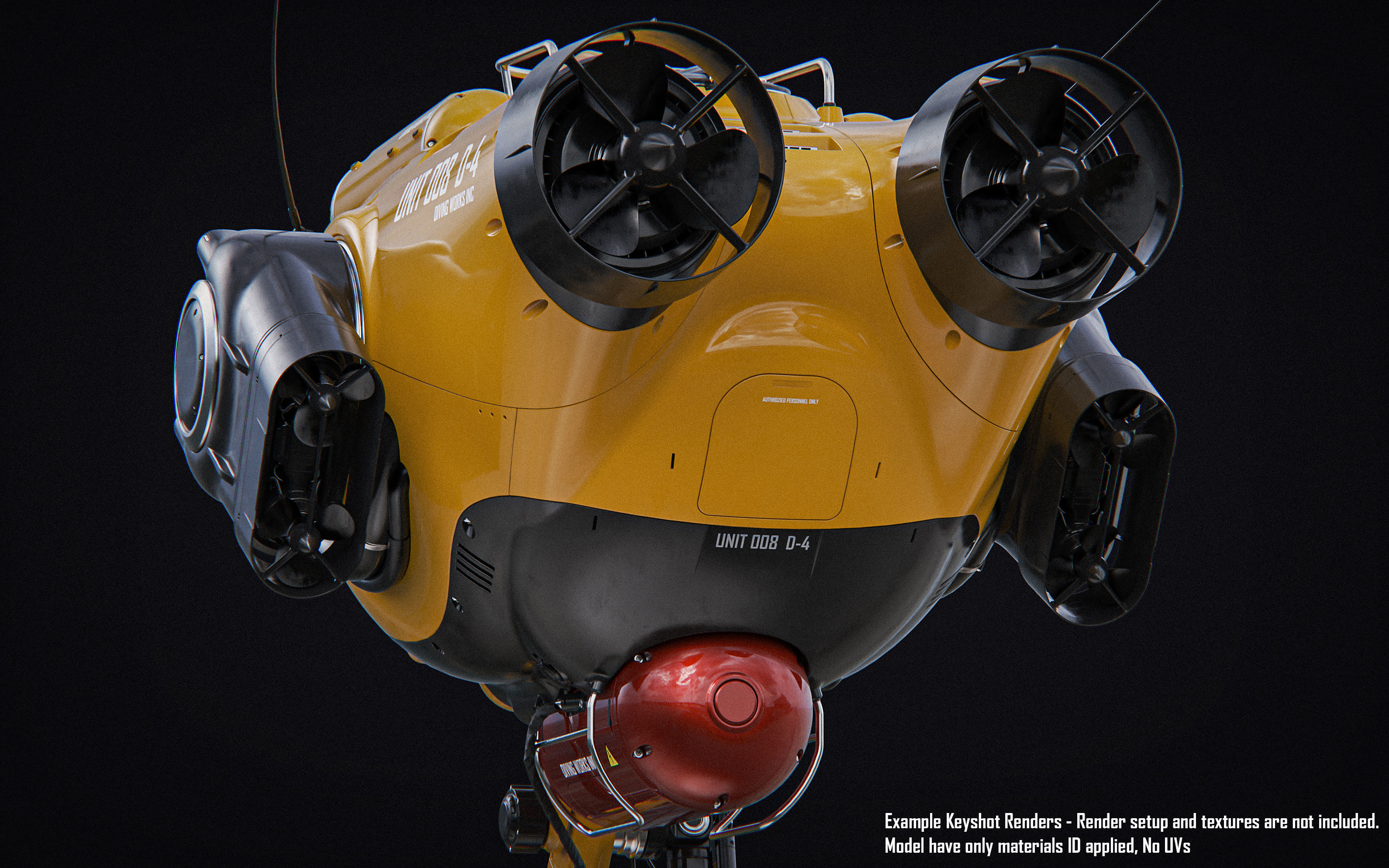 Sci Fi Submersible 3D model_4