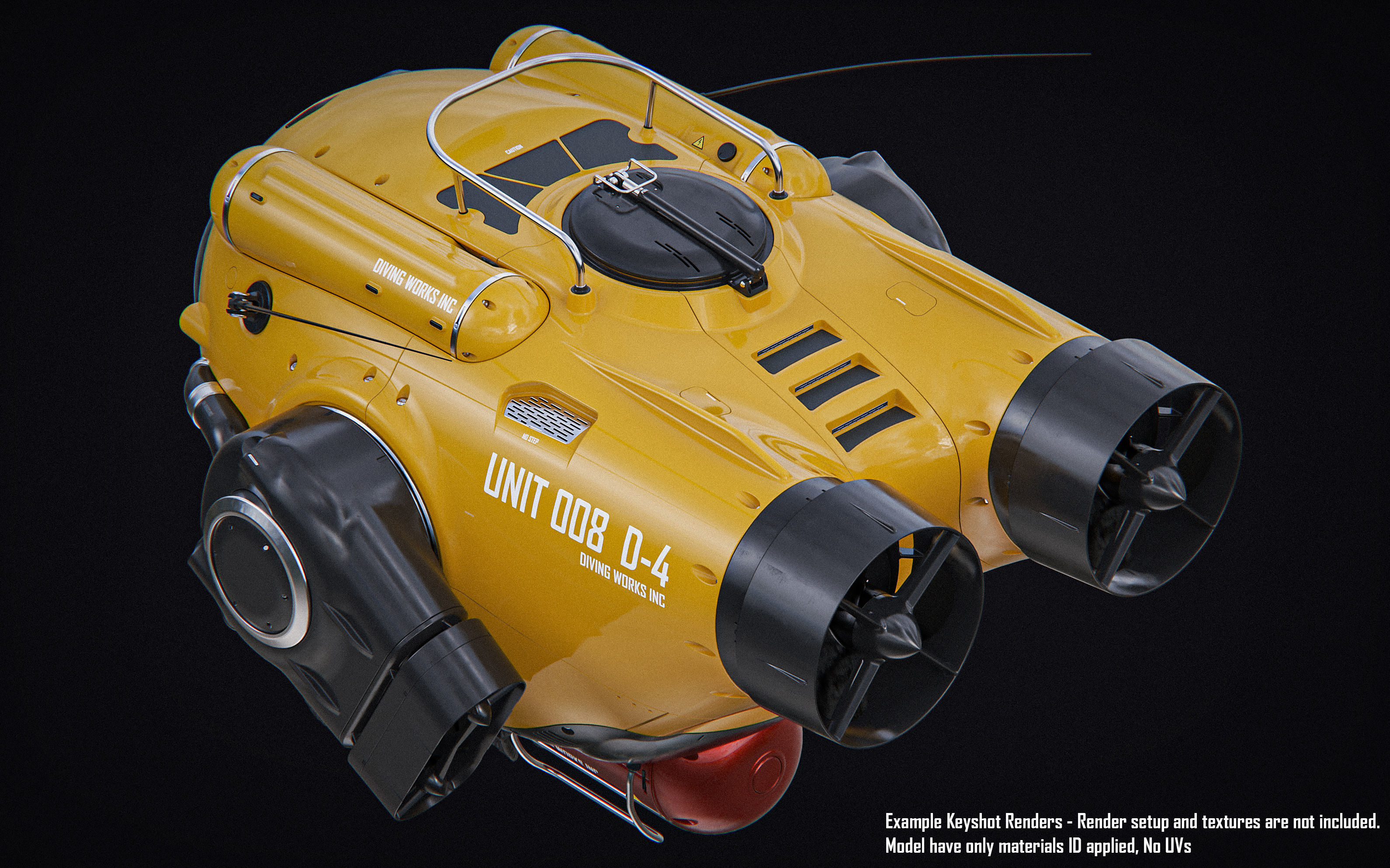 Sci Fi Submersible 3D model_6