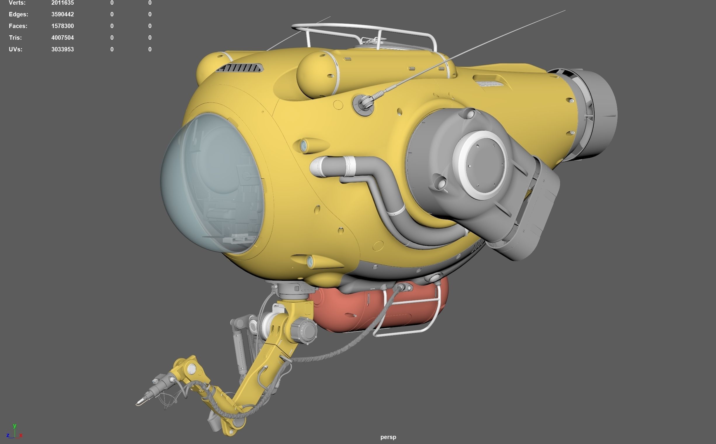 Sci Fi Submersible 3D model_15