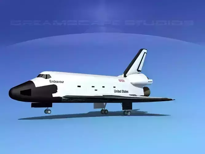 Space Shuttle Endeavour Landing LP  1-3 3D model