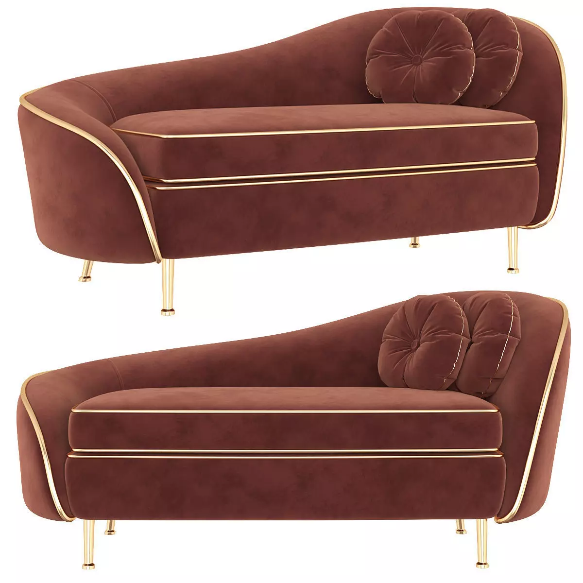 Kooper 2 Seater Sofa Deep 3d model Low-poly 3D model
