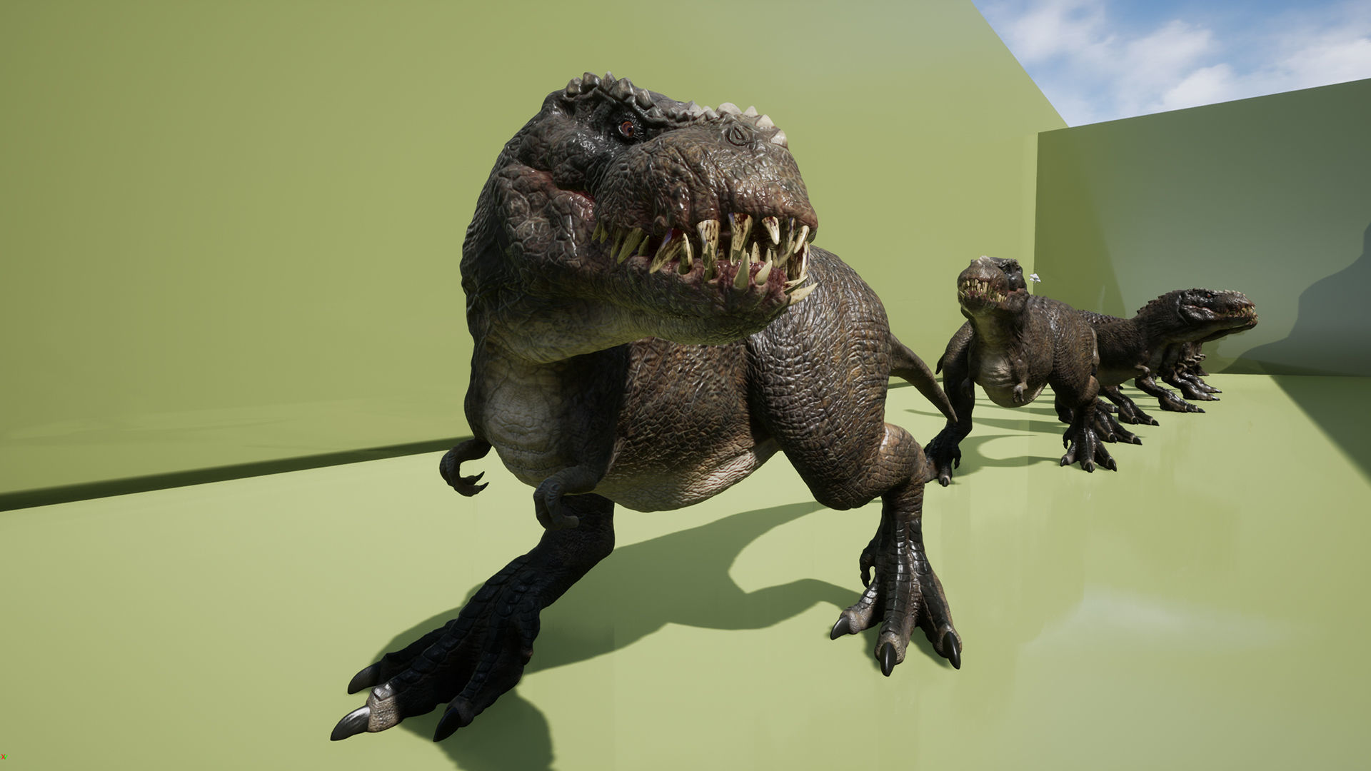 Dinosaur Theropod Rex Model Low-poly 3D model_32