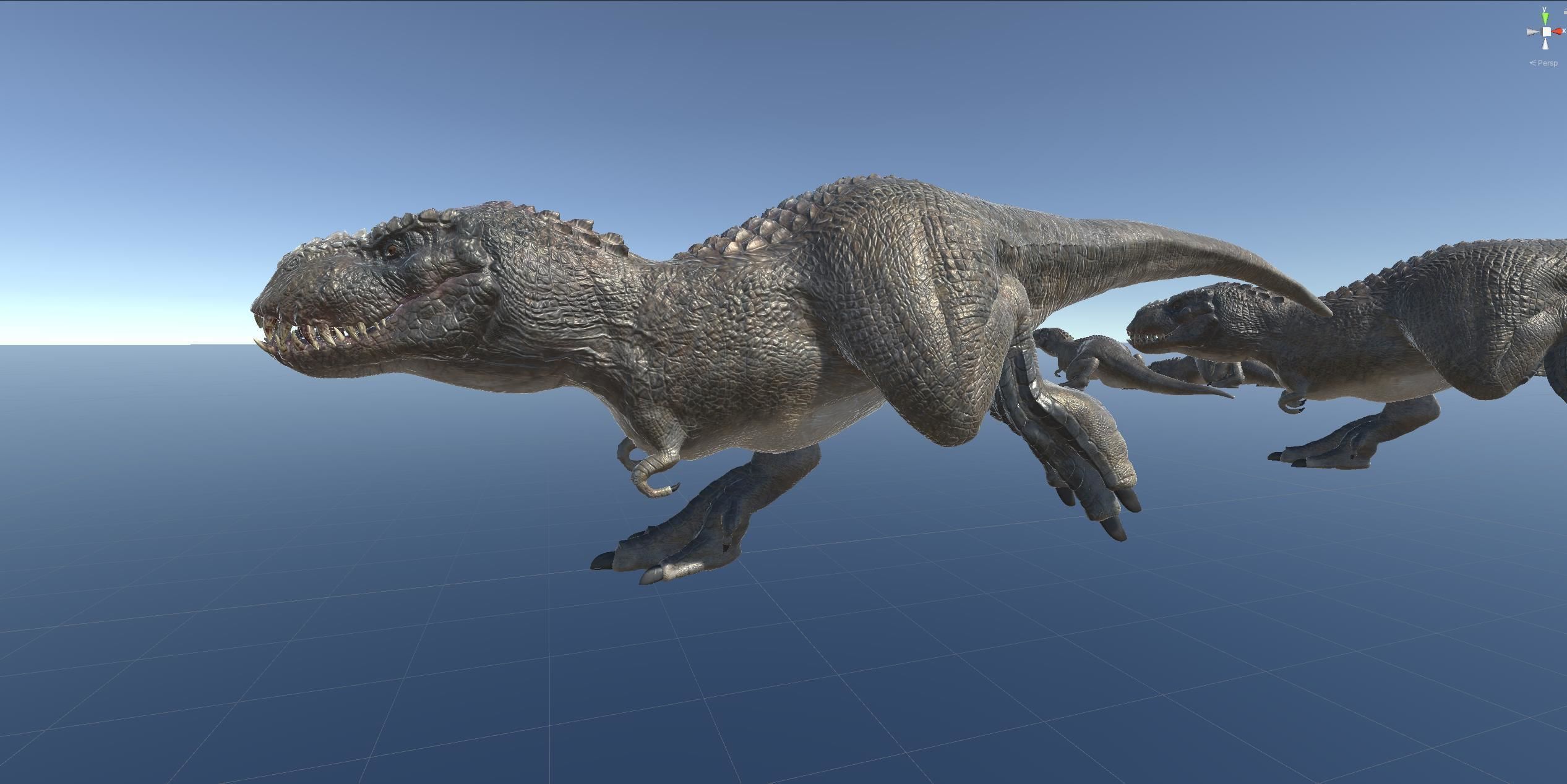 Dinosaur Theropod Rex Model Low-poly 3D model_33