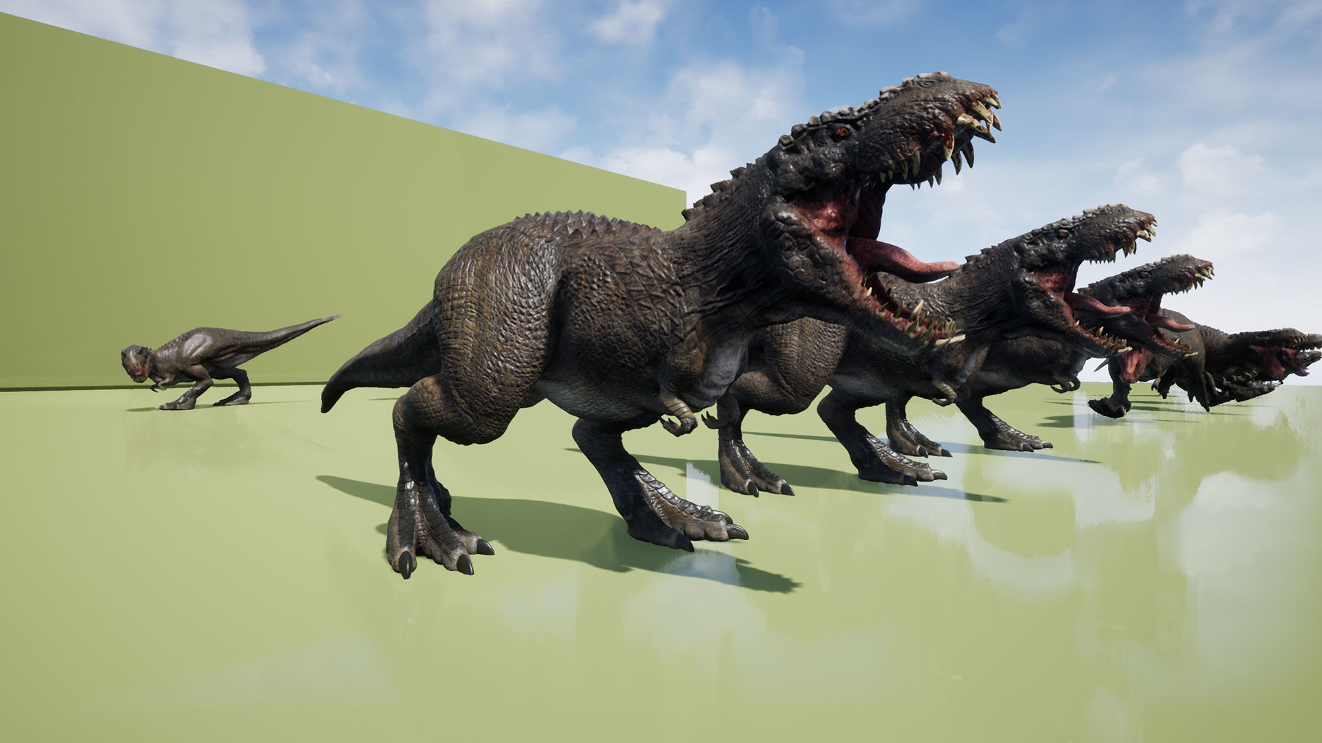 Dinosaur Theropod Rex Model Low-poly 3D model_28