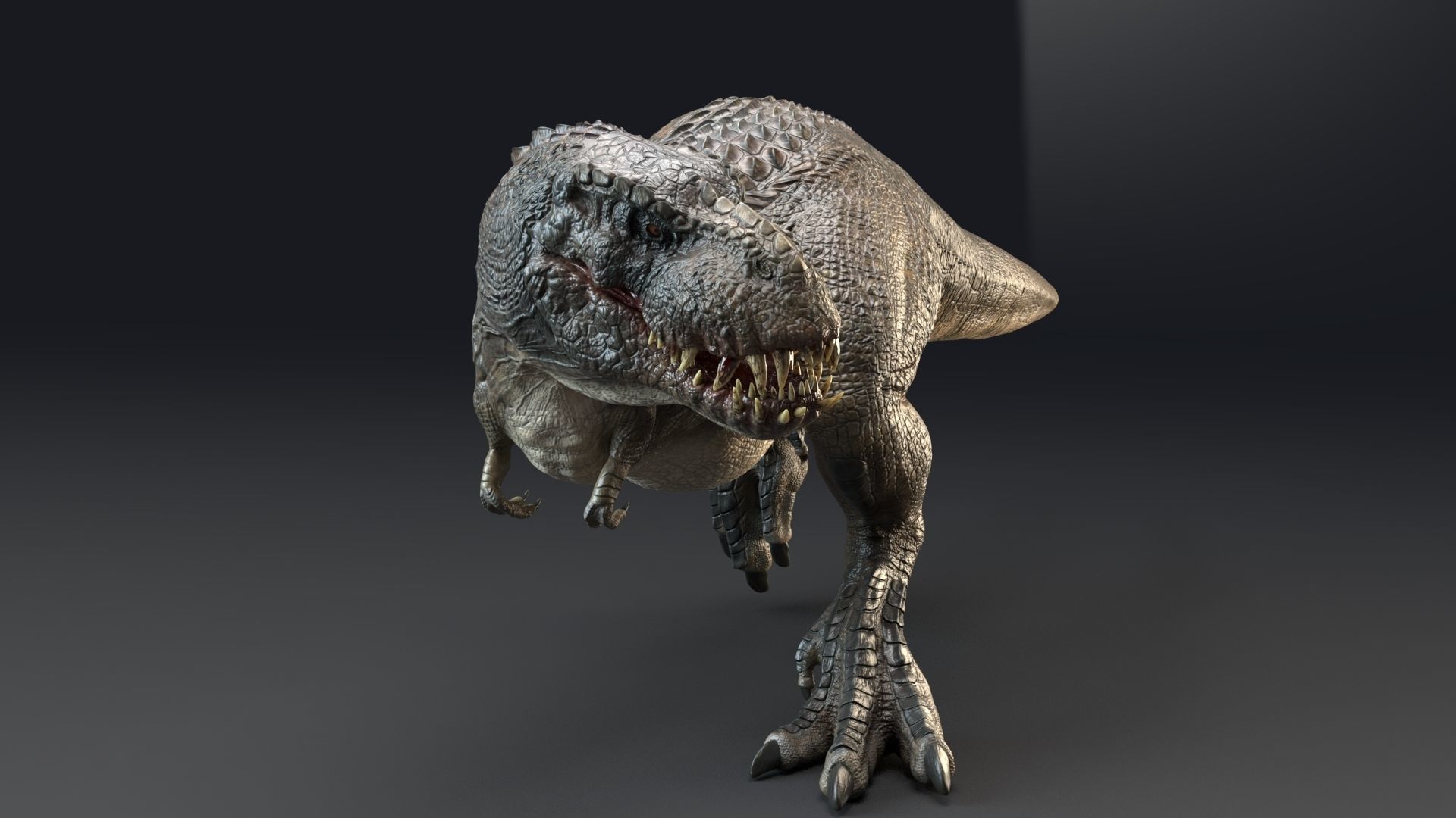 Dinosaur Theropod Rex Model Low-poly 3D model_20