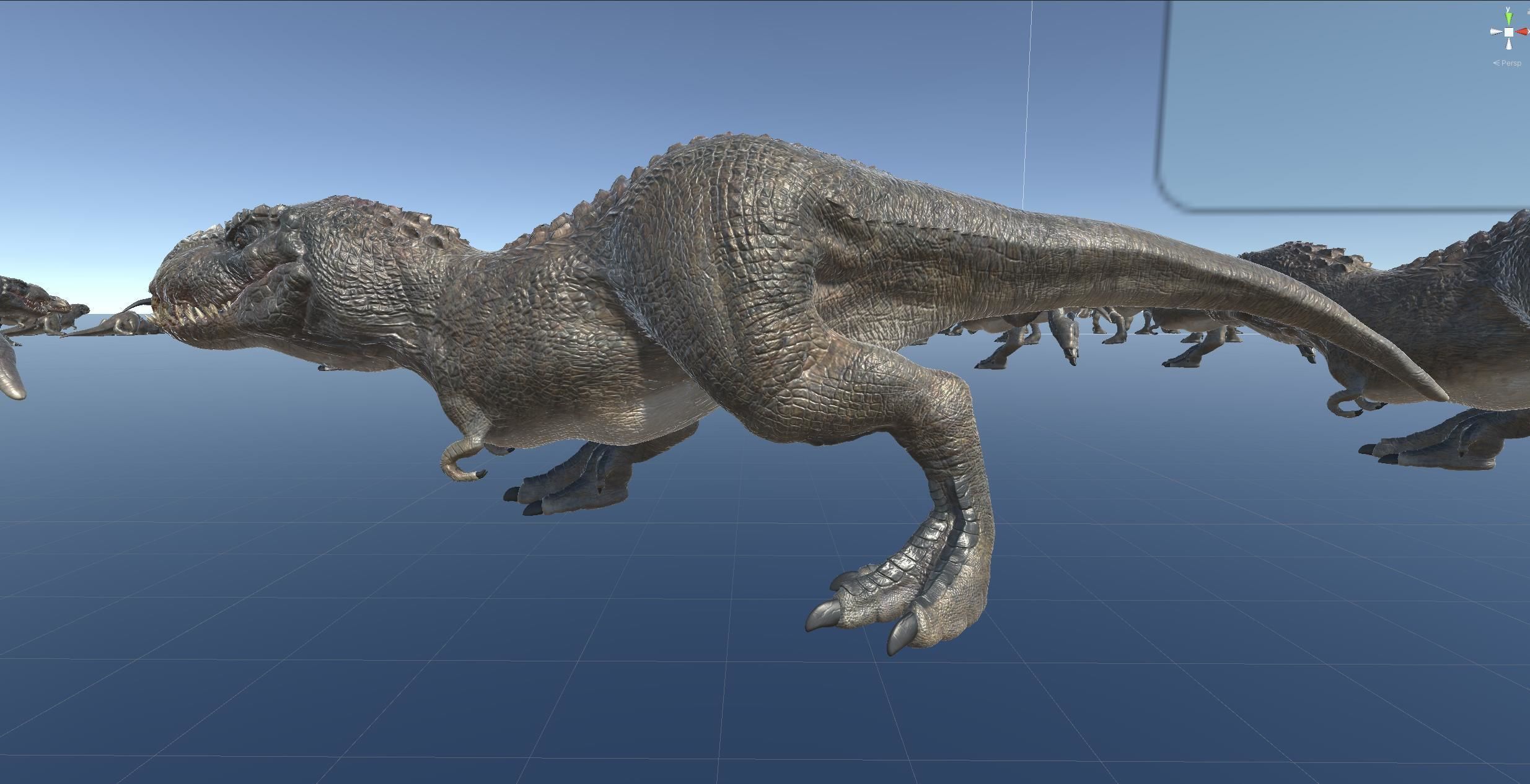 Dinosaur Theropod Rex Model Low-poly 3D model_34
