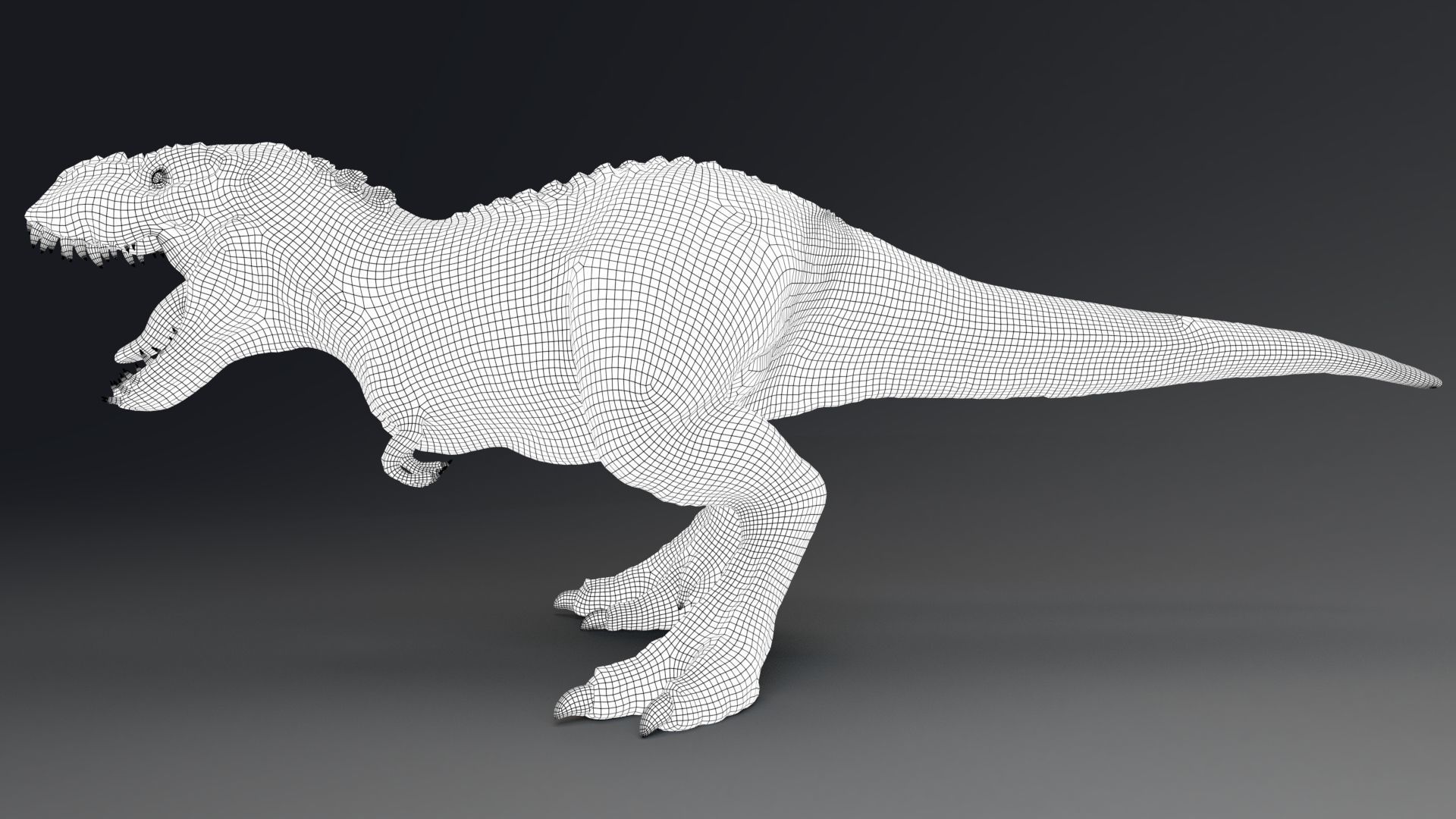 Dinosaur Theropod Rex Model Low-poly 3D model_37