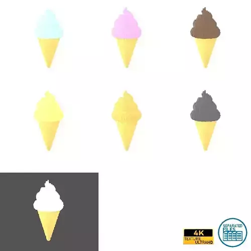 Voxel Ice Cream Cone v1 Pack 01