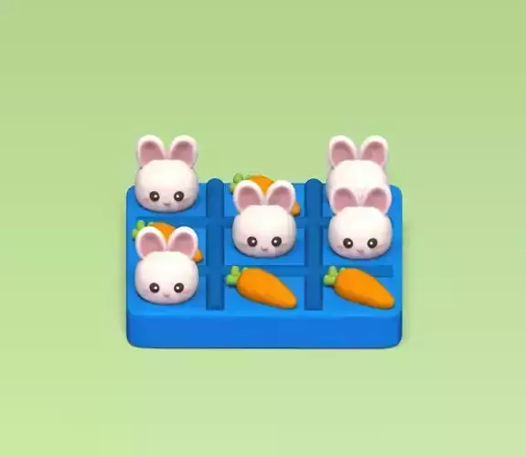 Bunny Tic Tac Toe 3D print model