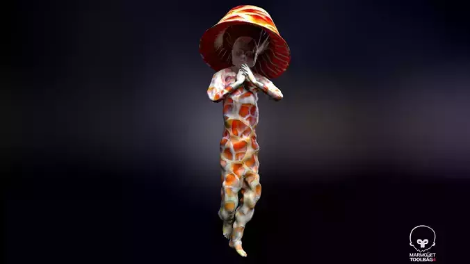Mushrowoman - Grzybiara - No1 Low-poly 3D model