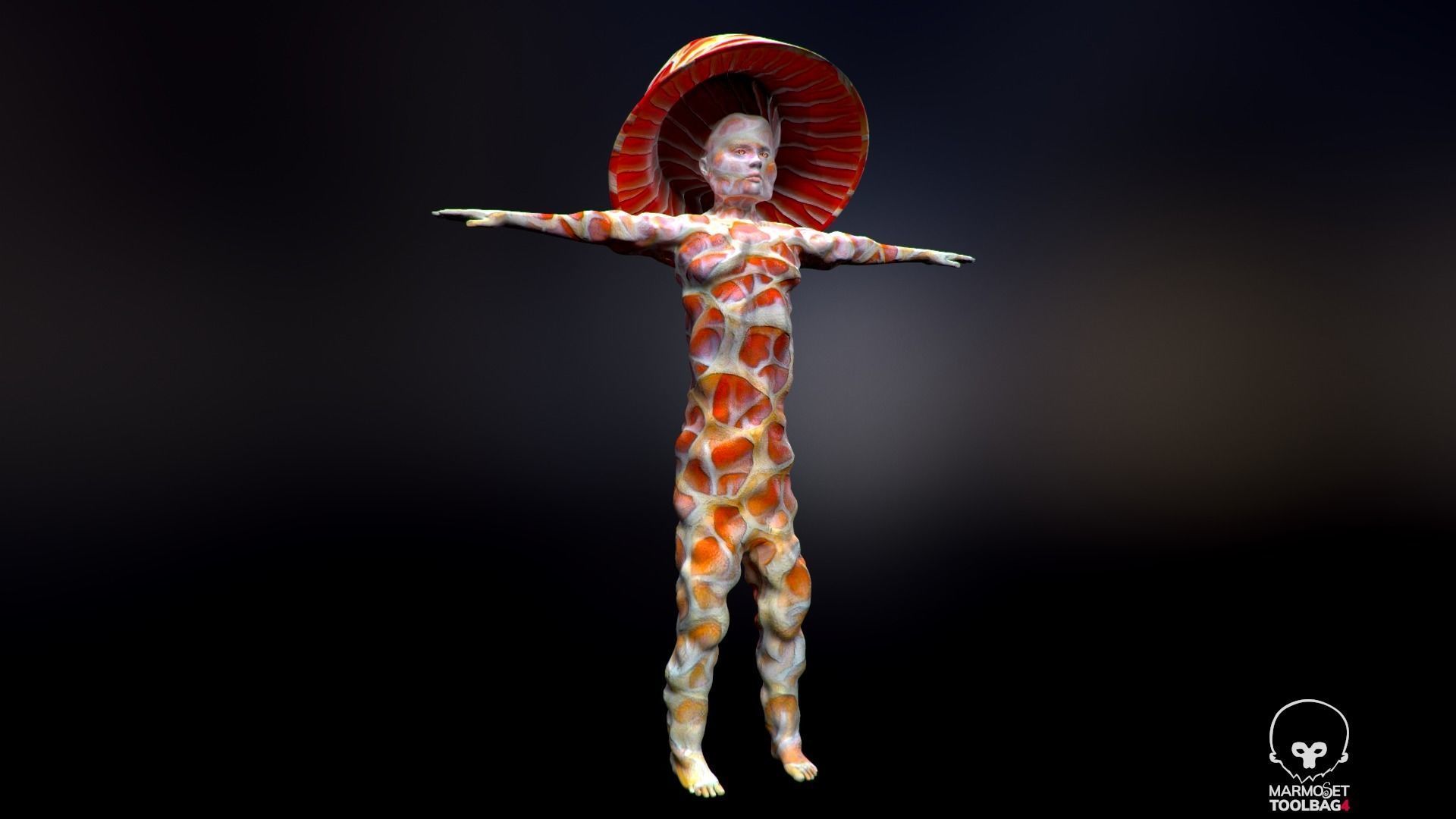 Mushrowoman - Grzybiara - No1 Low-poly 3D model_3