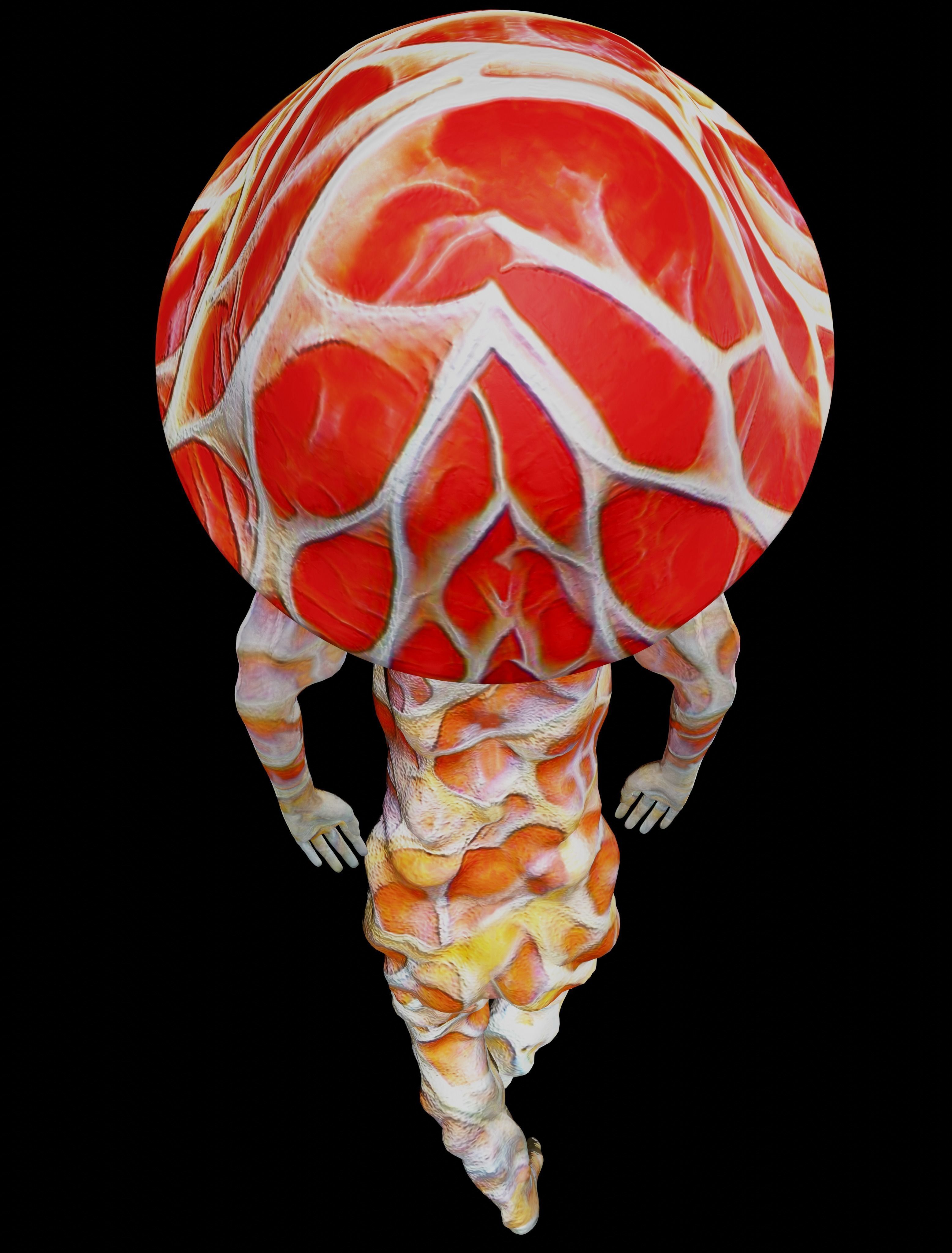 Mushrowoman - Grzybiara - No1 Low-poly 3D model_9