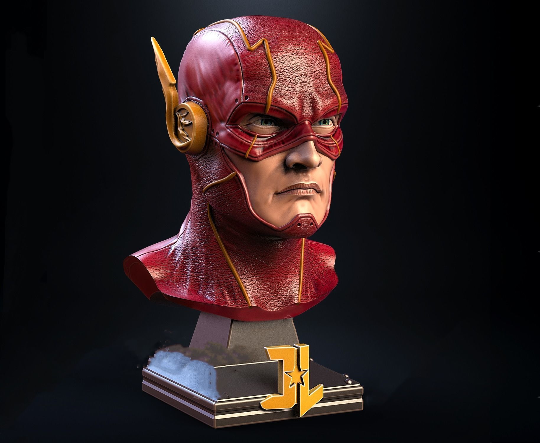 Flash bust 3D model ready print 3D print model_2