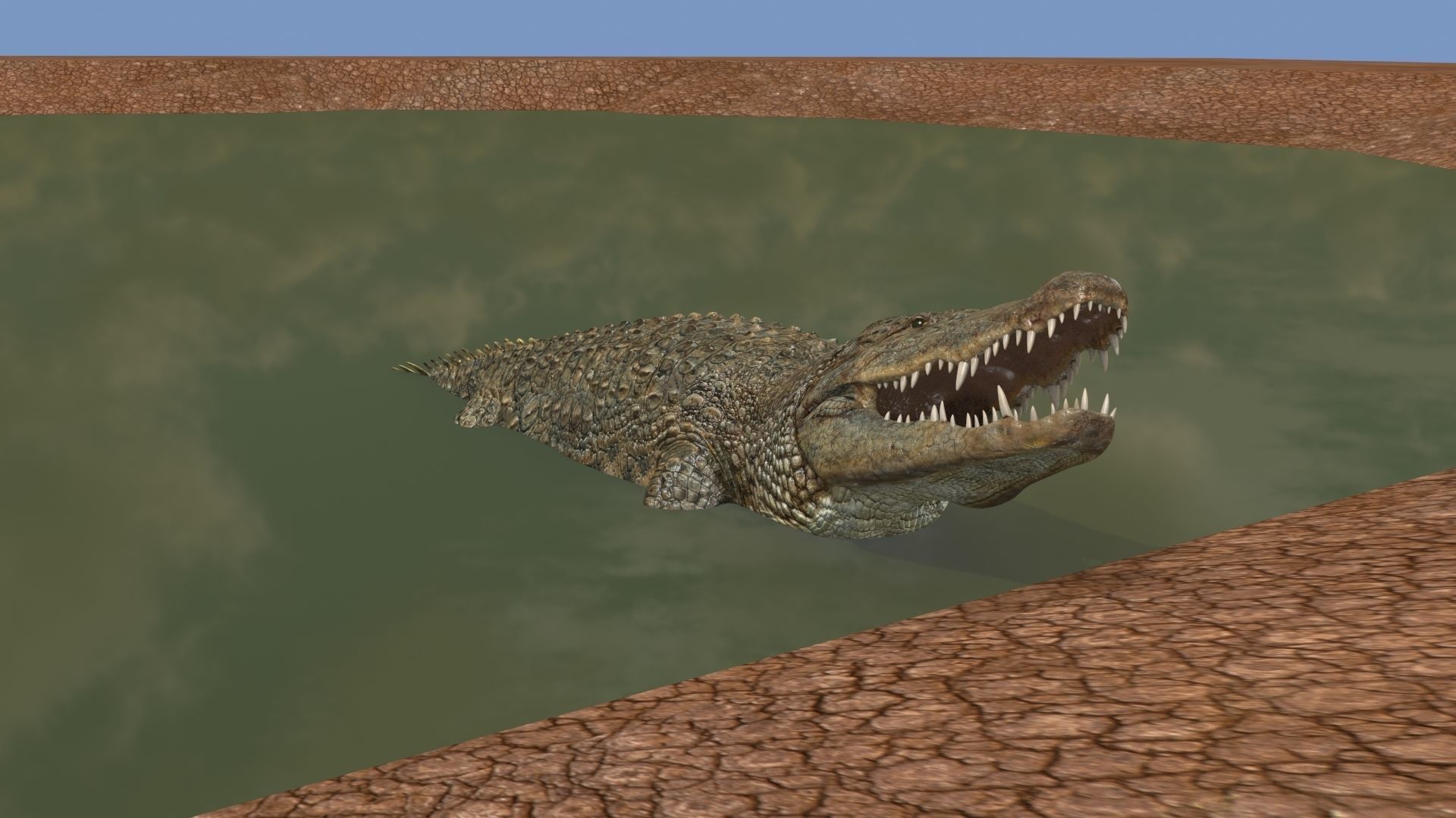Crocodile PRO - 8K 3D Animated Crocodile Model   3D model_26