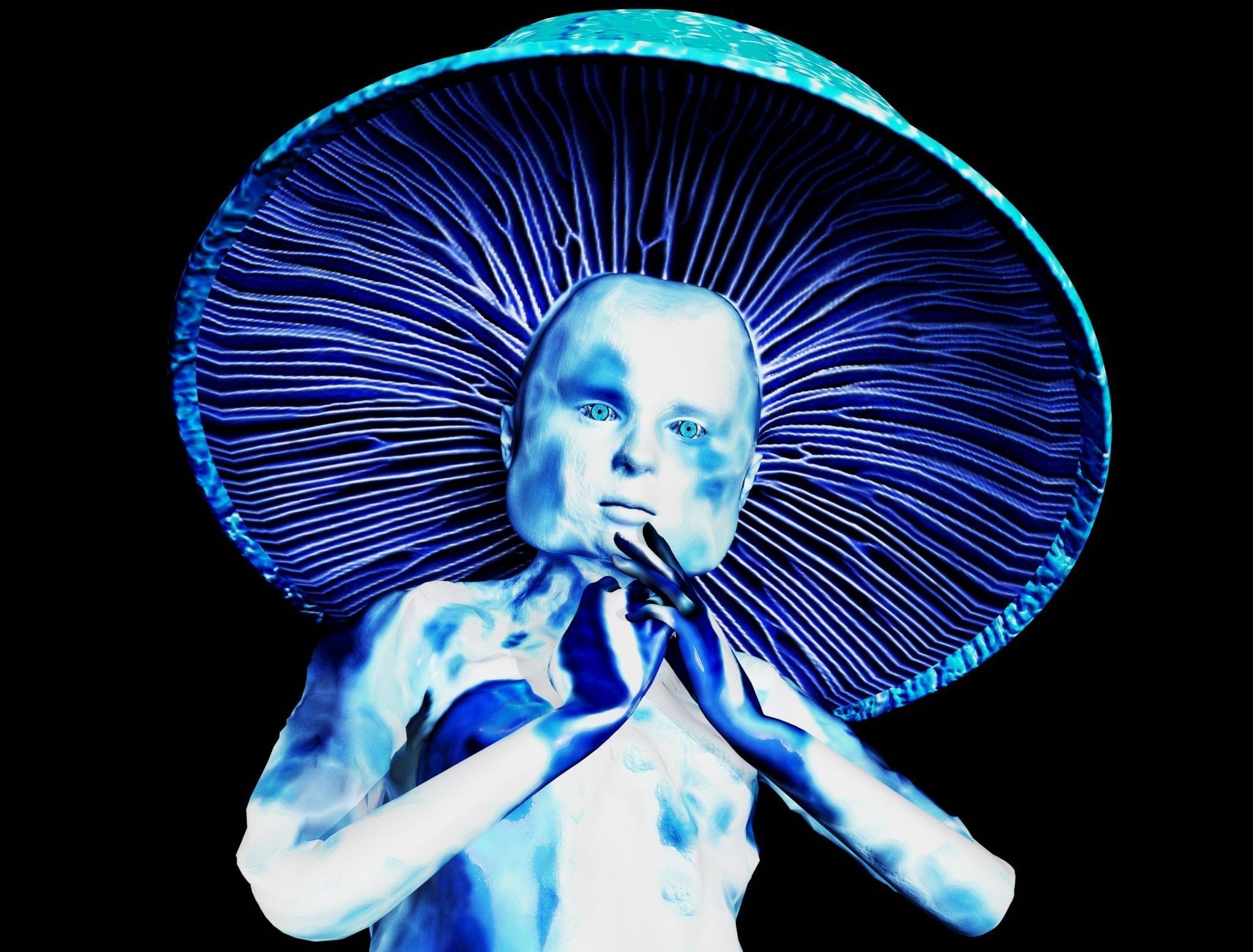 Mushrowoman - Grzybiara - No2 Low-poly 3D model_5