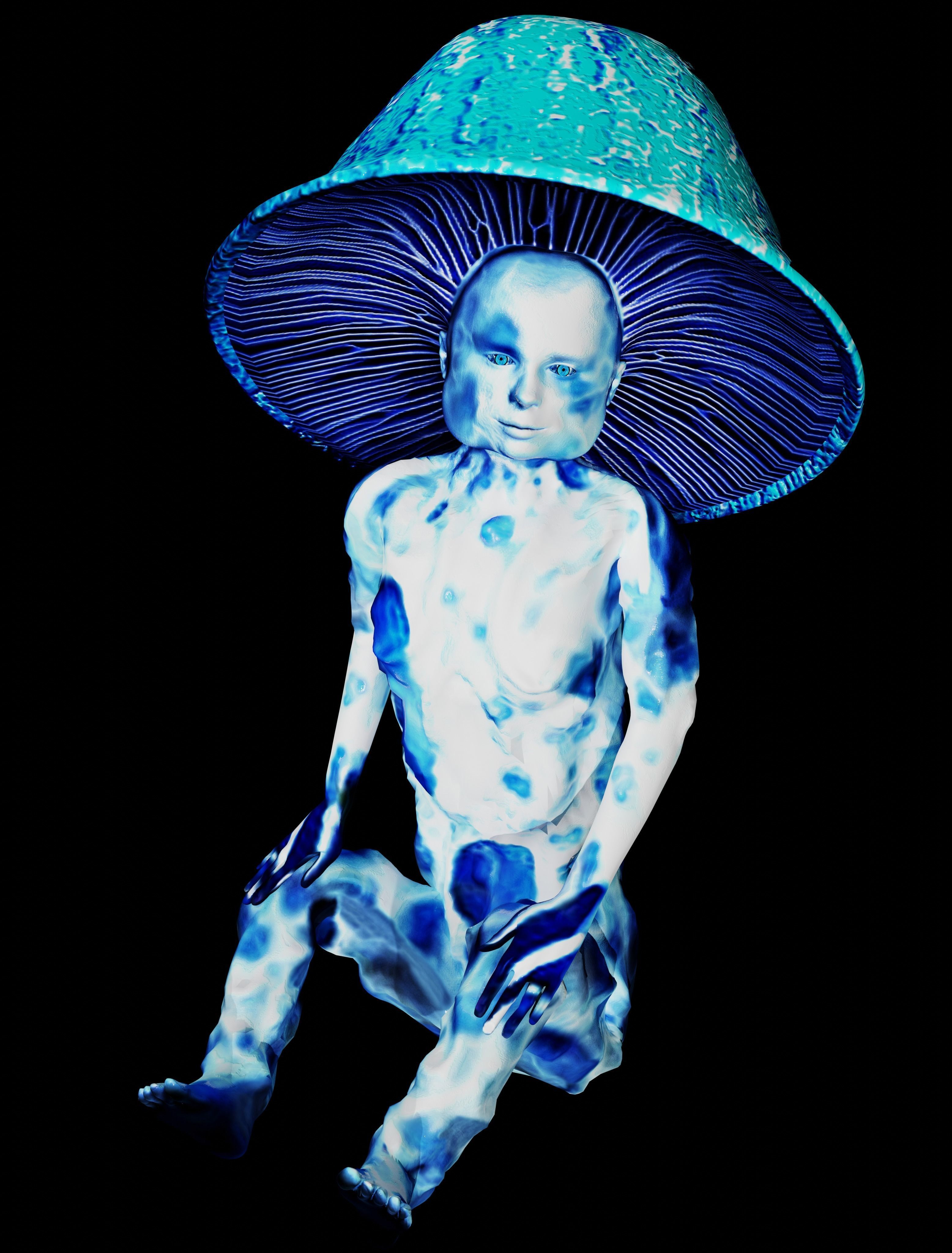 Mushrowoman - Grzybiara - No2 Low-poly 3D model_8