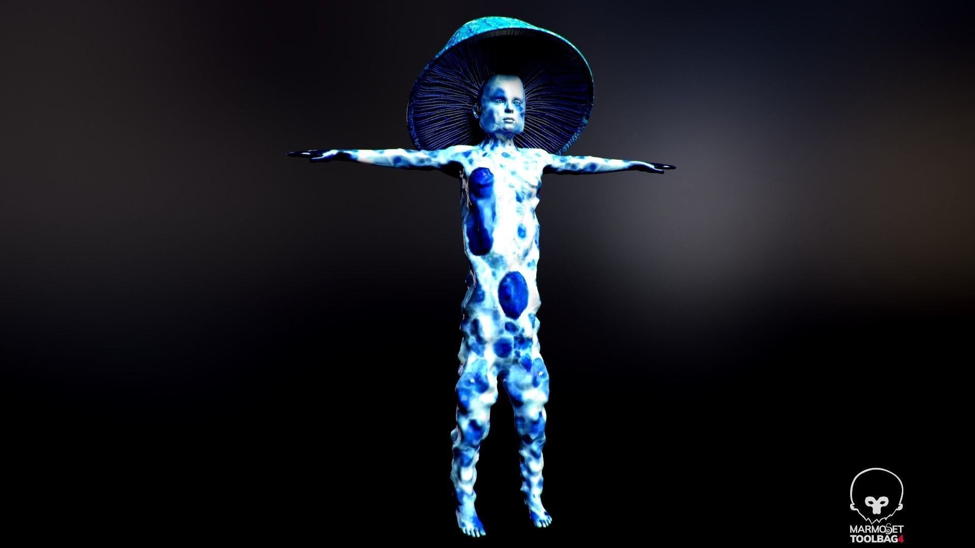 Mushrowoman - Grzybiara - No2 Low-poly 3D model_3