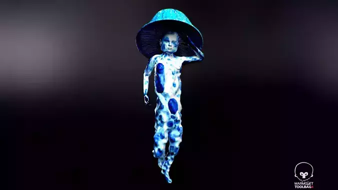 Mushrowoman - Grzybiara - No2 Low-poly 3D model