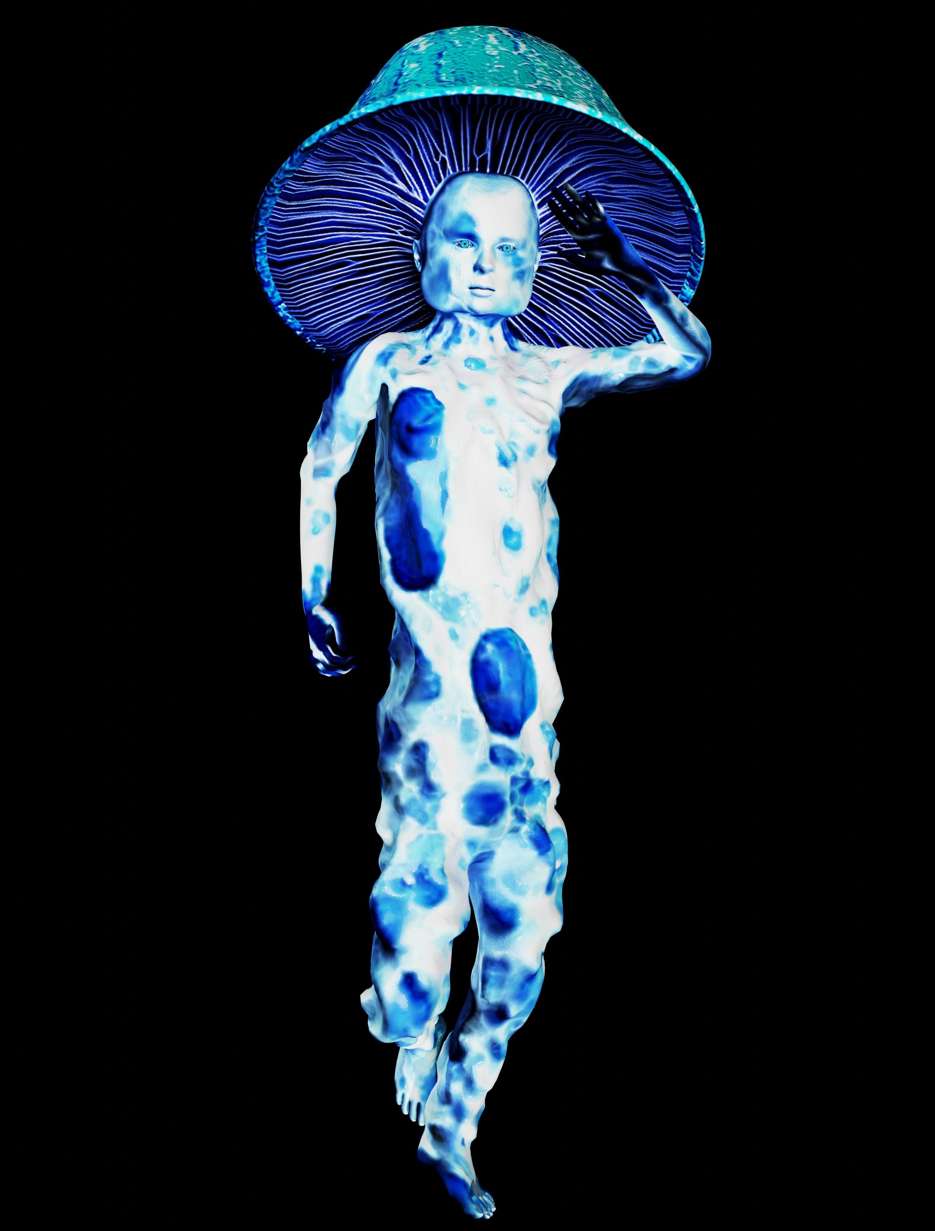 Mushrowoman - Grzybiara - No2 Low-poly 3D model_4